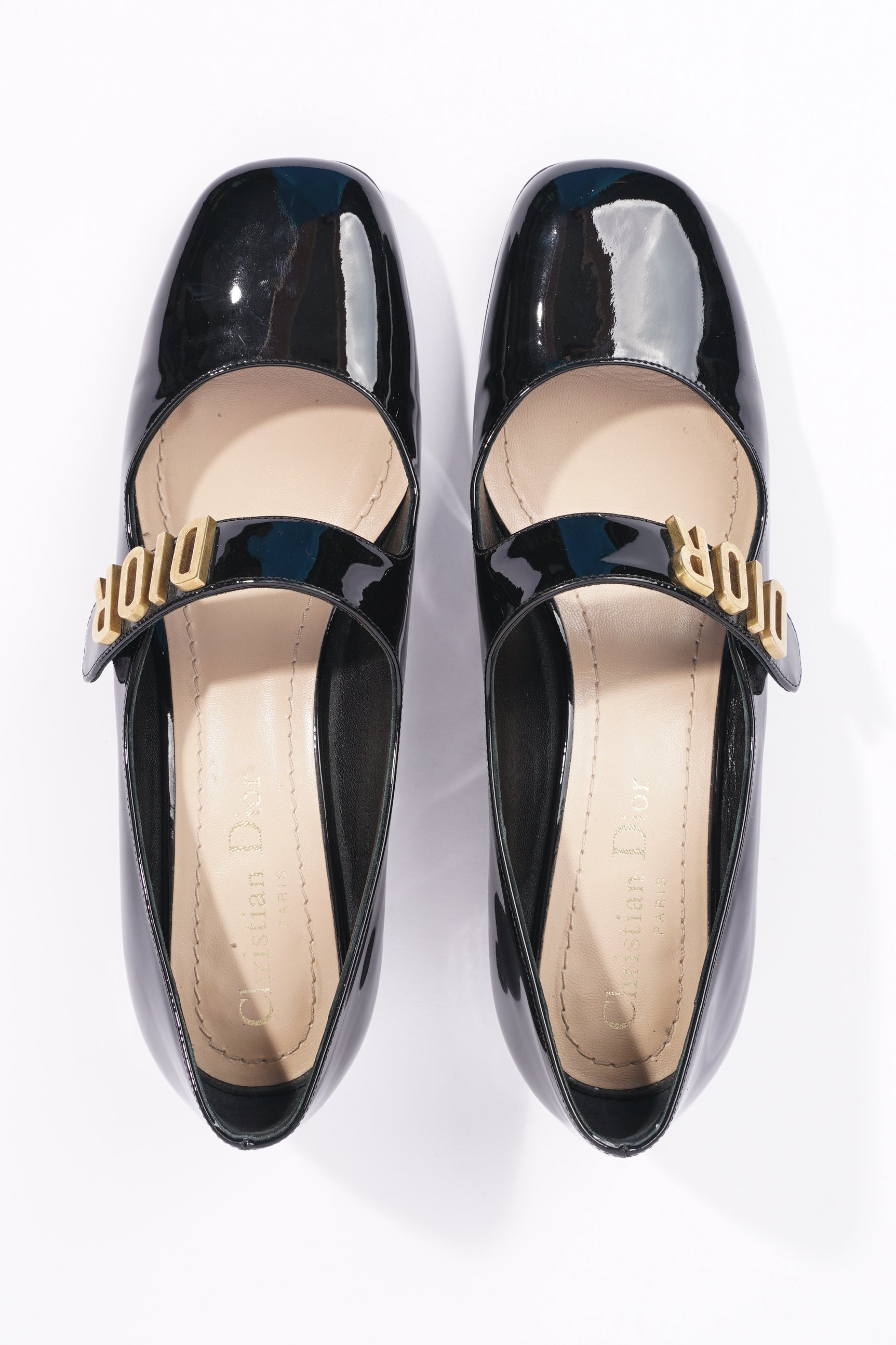 Christian Dior Womens Baby D Patent Black EU 36 / UK 3