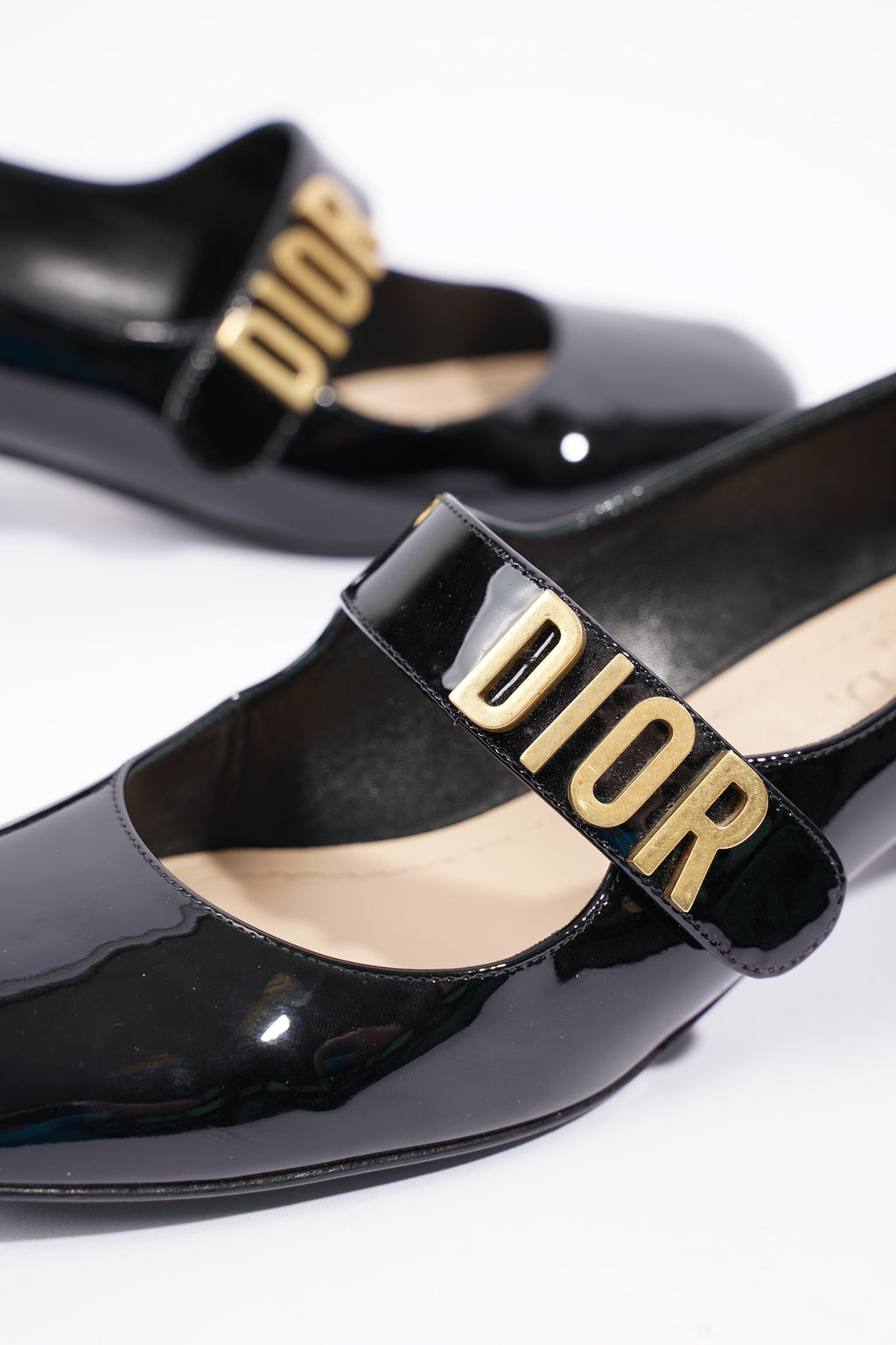 Christian Dior Womens Baby D Patent Black EU 36 / UK 3