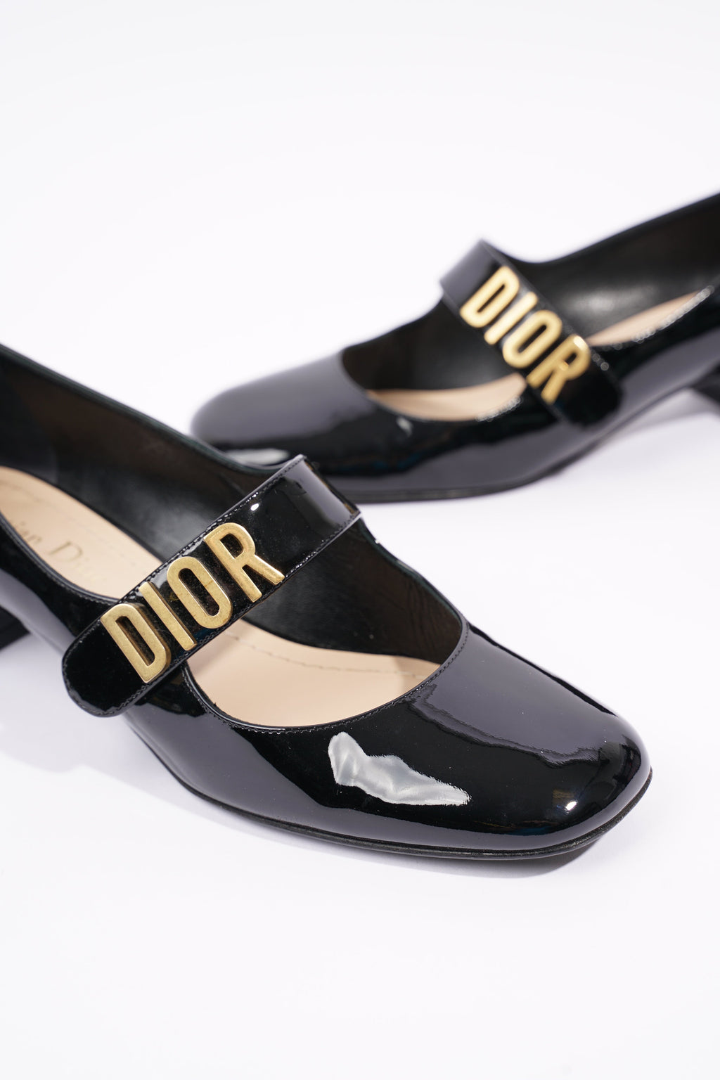 Christian Dior Womens Baby D Patent Black EU 36 / UK 3