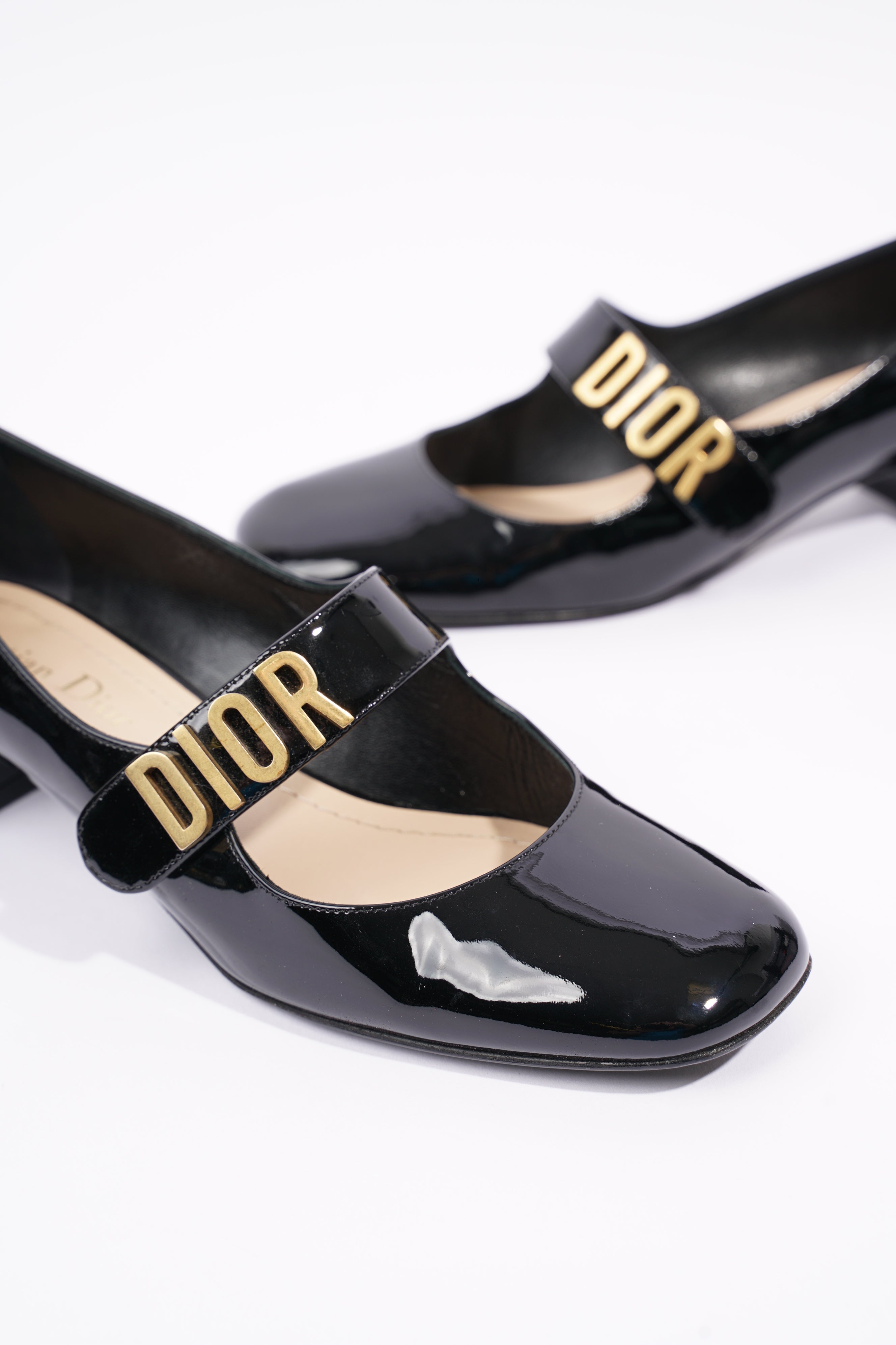 Christian Dior Womens Baby D Patent Black EU 36 / UK 3