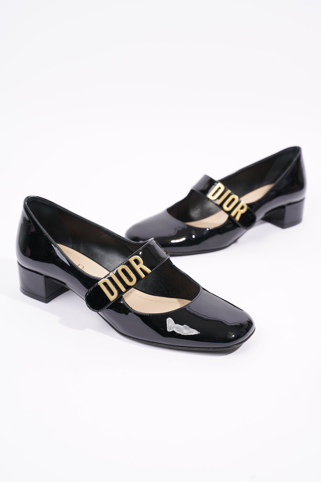 Christian Dior Womens Baby D Patent Black EU 36 / UK 3