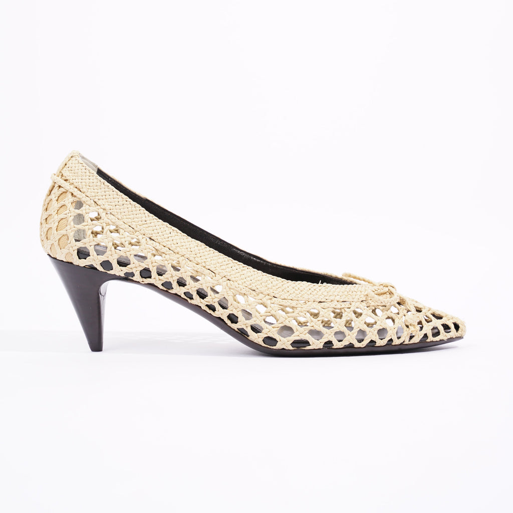 Saint Laurent Womens Kim 55 Beige EU 38 / UK 5