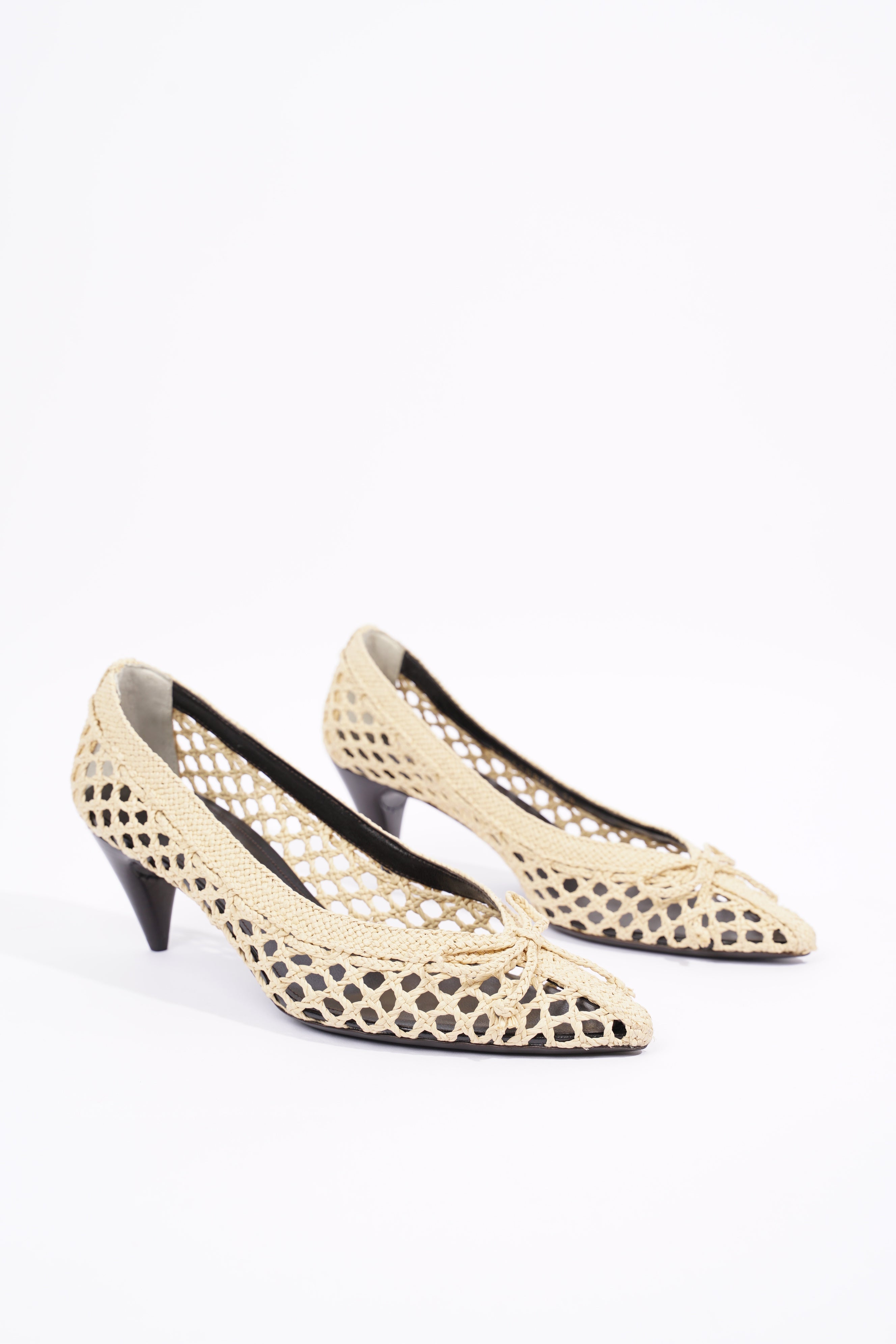 Saint Laurent Womens Kim 55 Beige EU 38 / UK 5