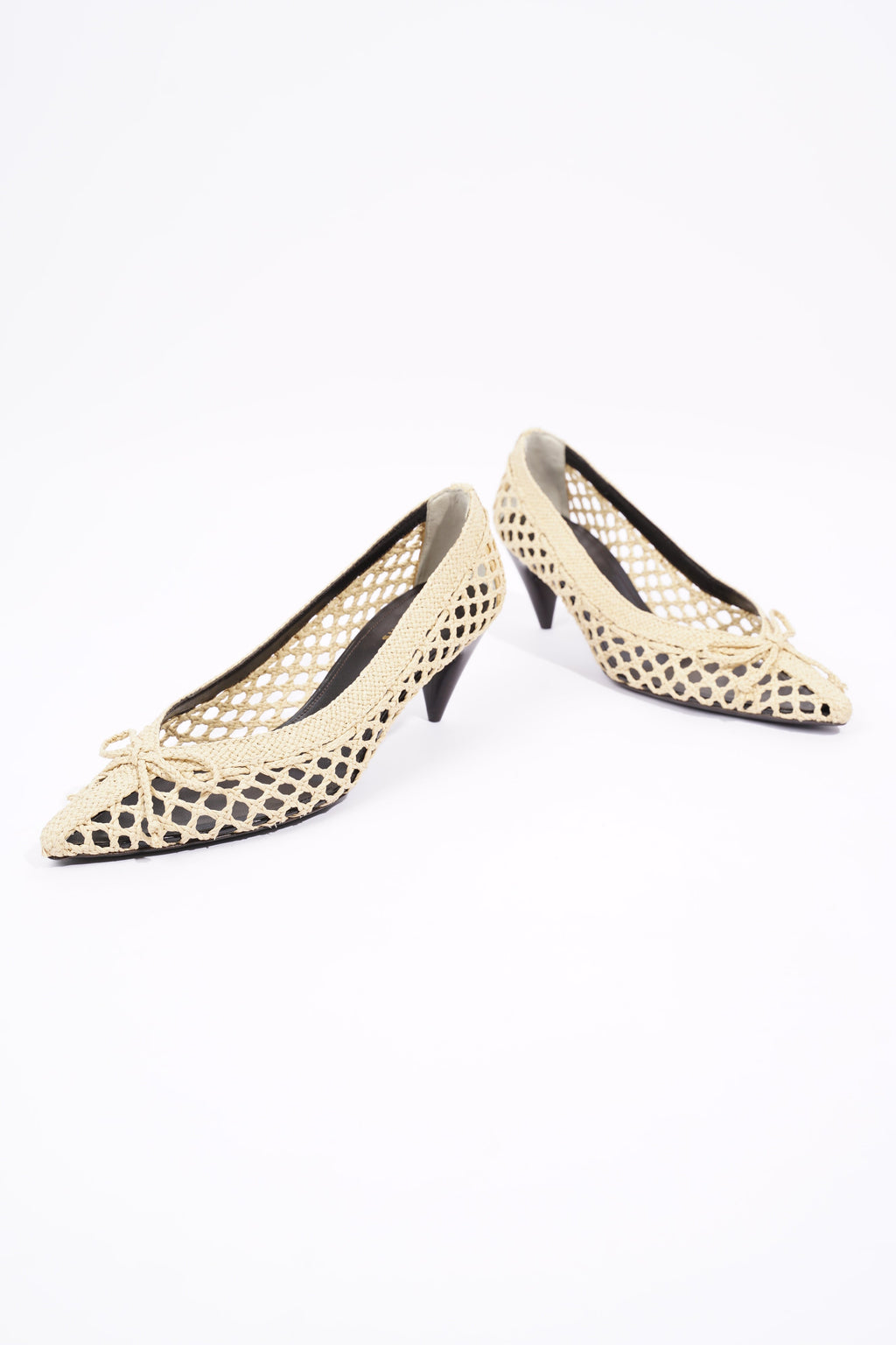 Saint Laurent Womens Kim 55 Beige EU 38 / UK 5