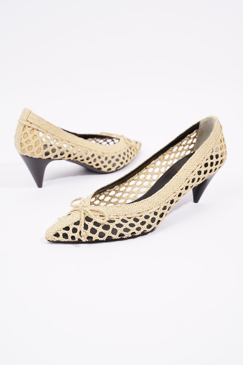 Saint Laurent Womens Kim 55 Beige EU 38 / UK 5