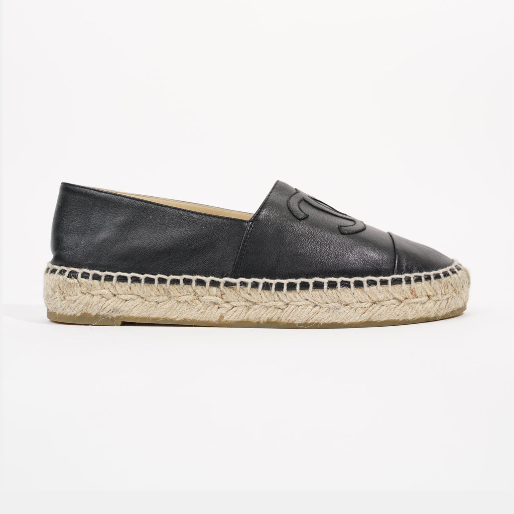 Chanel Womens CC Espadrilles Black EU 36 / UK 3