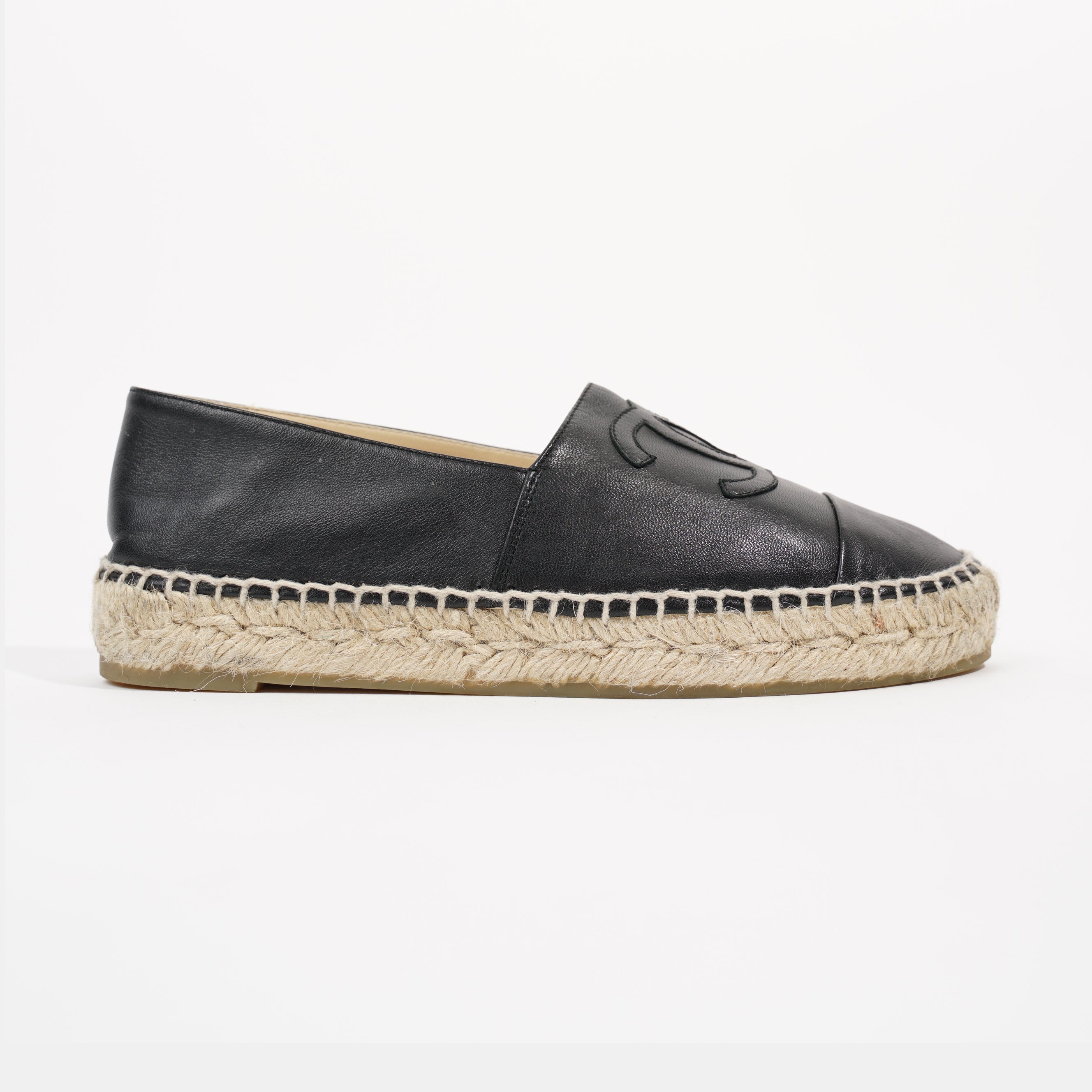 Chanel Womens CC Espadrilles Black EU 36 / UK 3