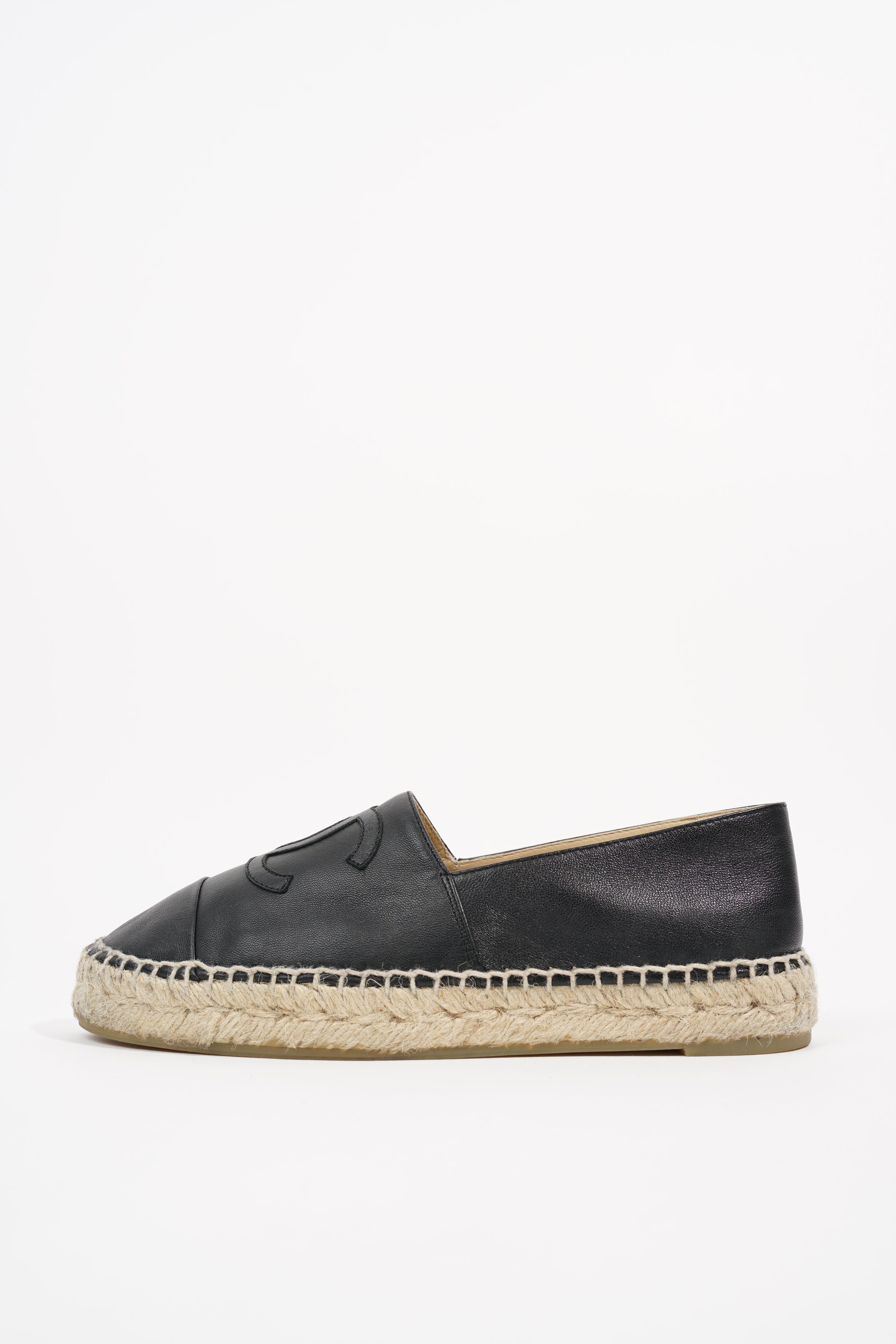 Chanel Womens CC Espadrilles Black EU 36 / UK 3