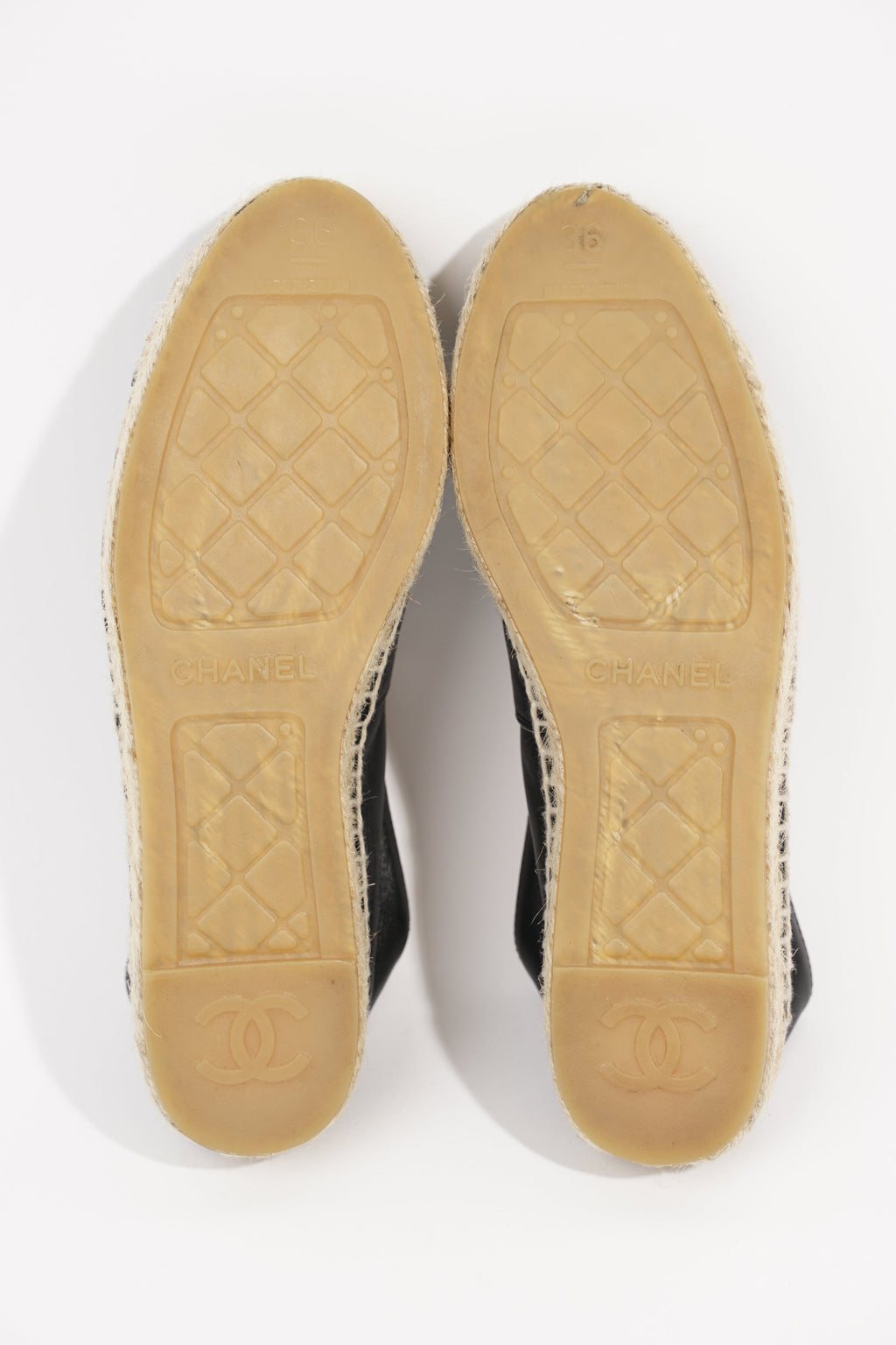 Chanel Womens CC Espadrilles Black EU 36 / UK 3