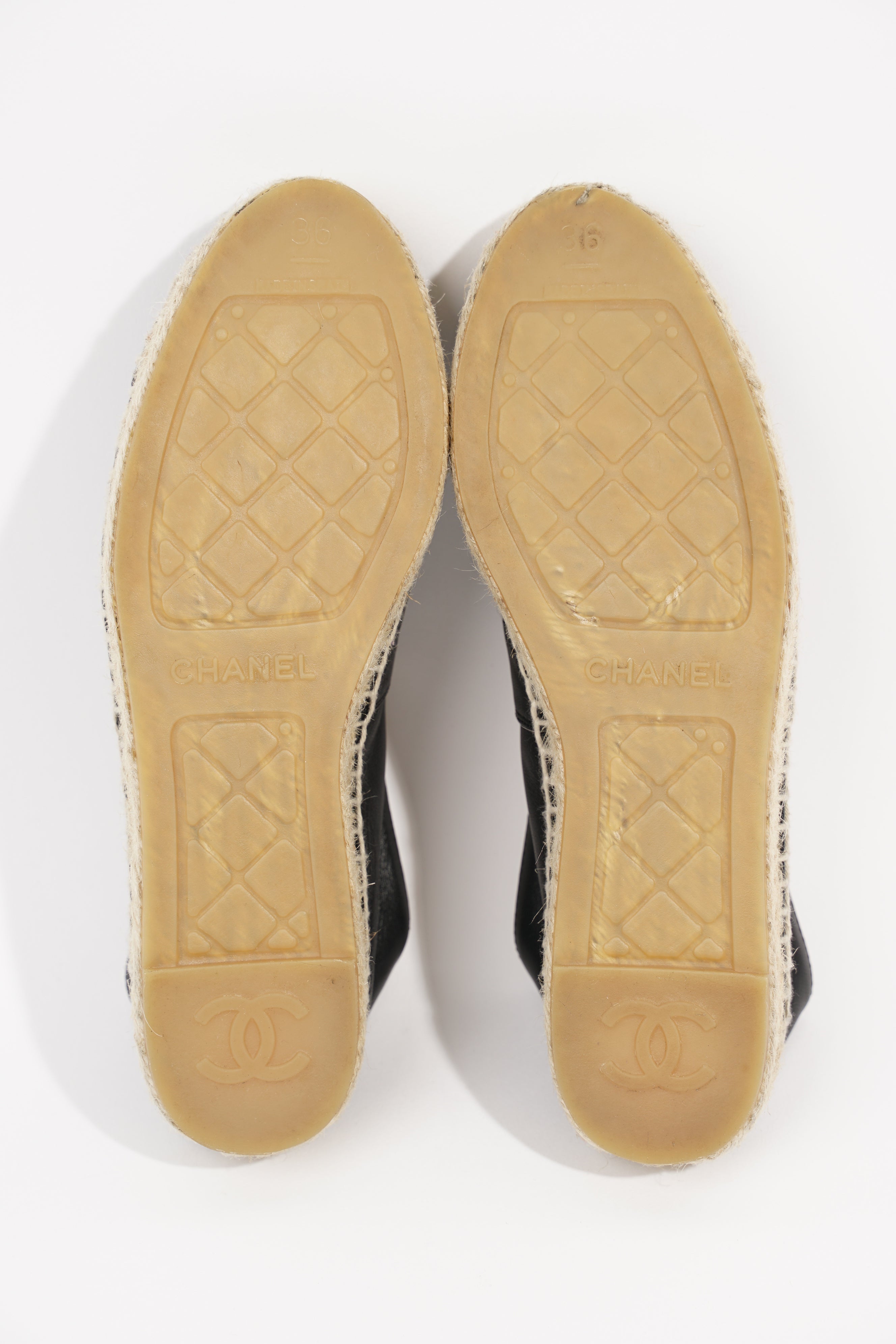 Chanel Womens CC Espadrilles Black EU 36 / UK 3