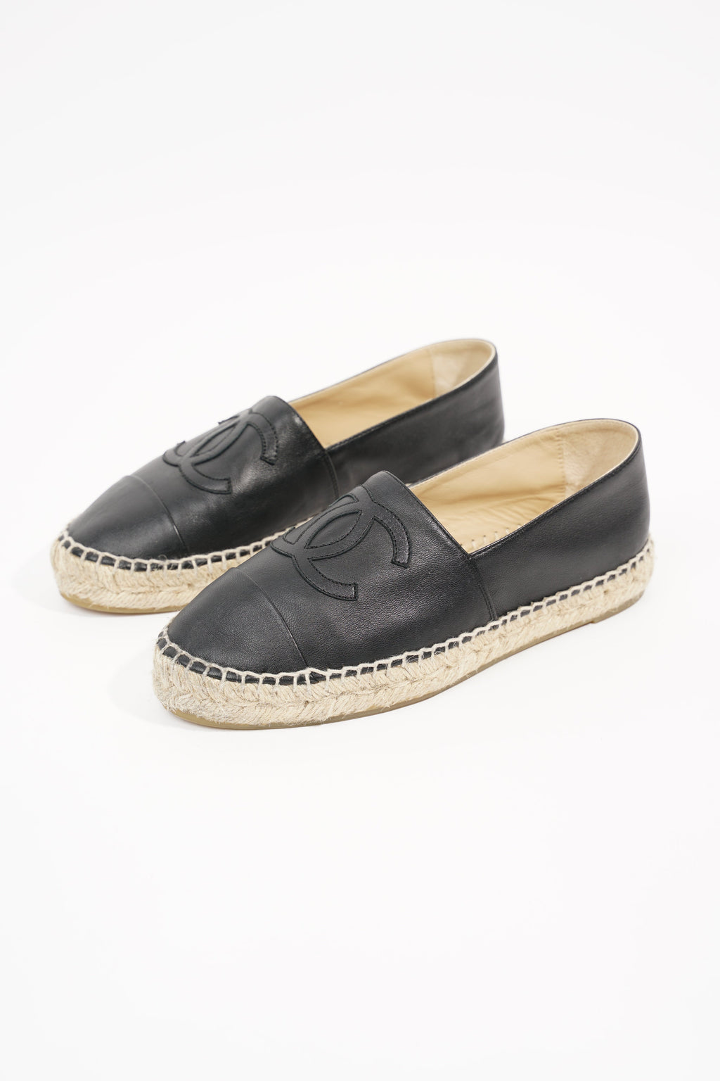 Chanel Womens CC Espadrilles Black EU 36 / UK 3