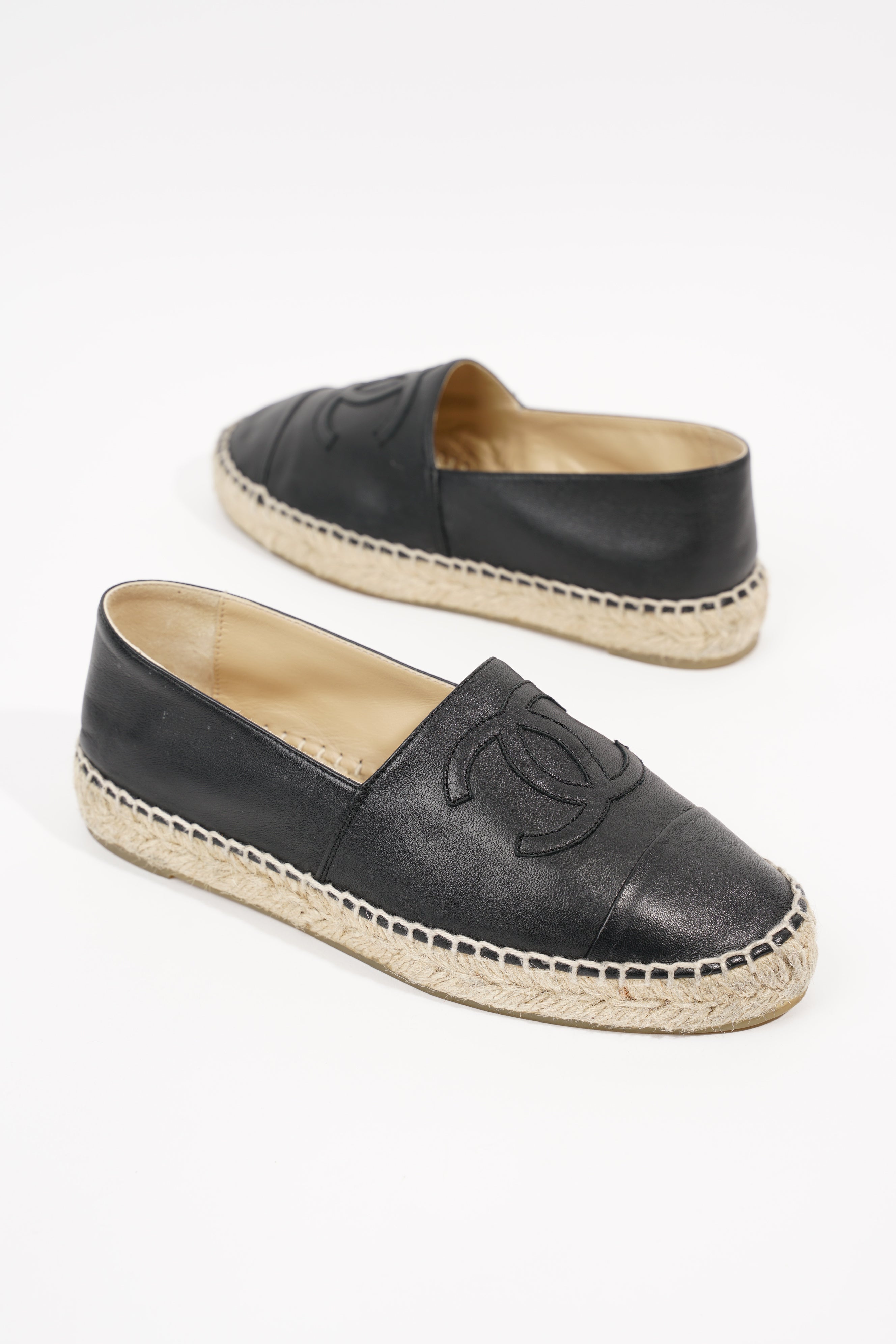 Chanel Womens CC Espadrilles Black EU 36 / UK 3