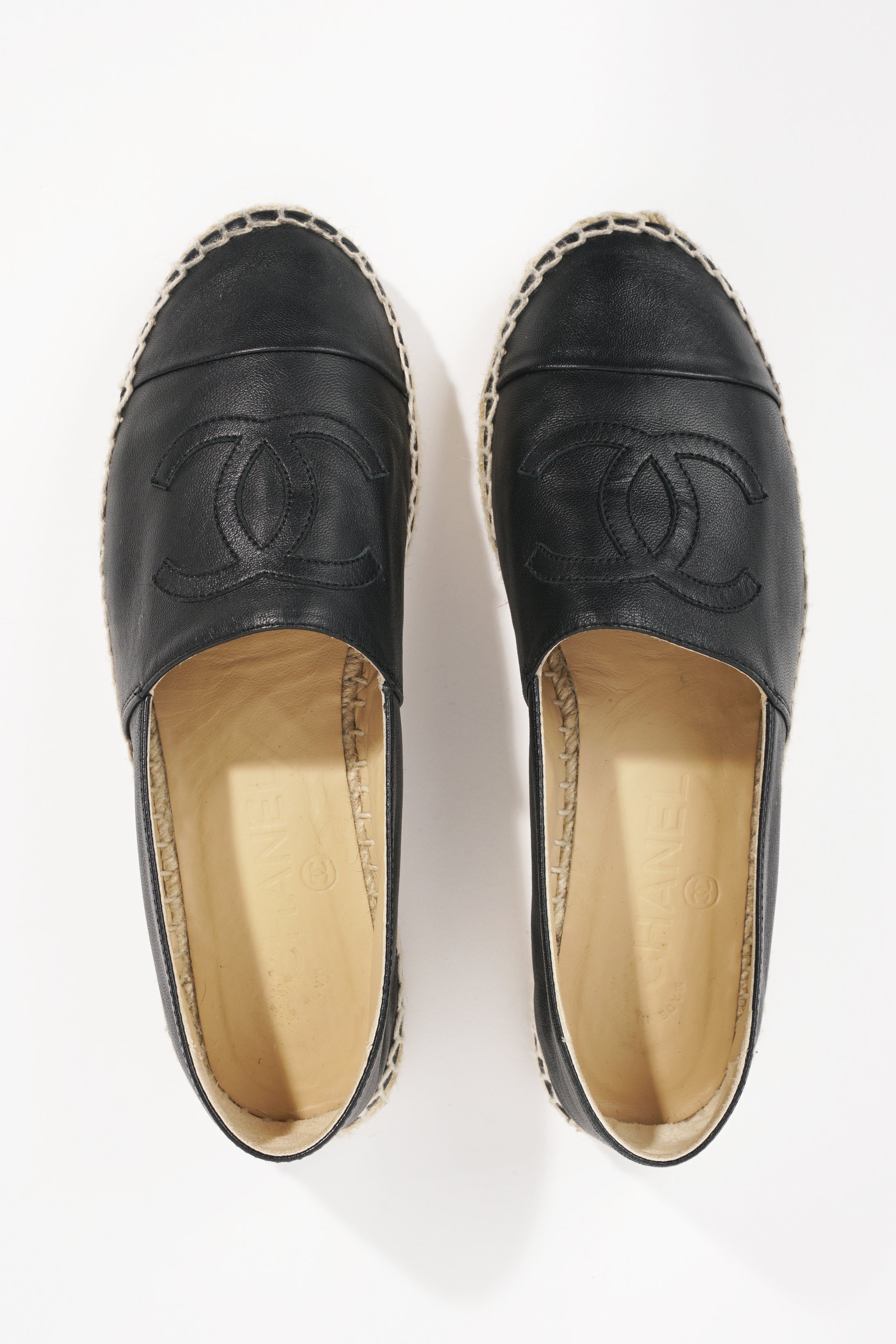 Chanel Womens CC Espadrilles Black EU 36 / UK 3