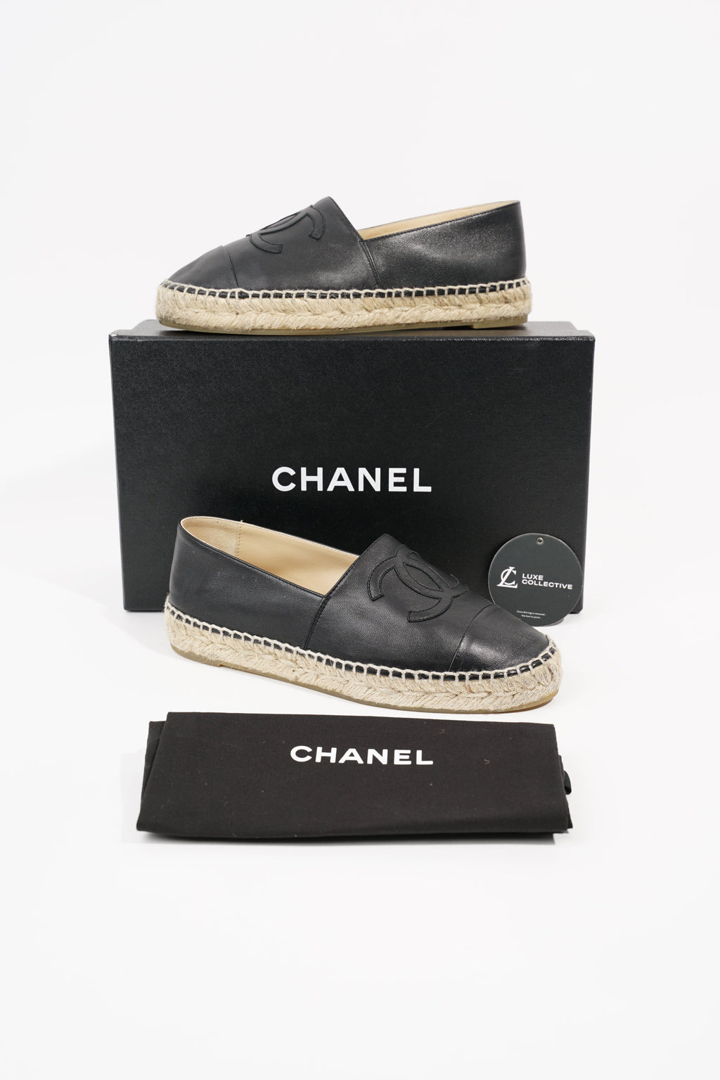 Chanel Womens CC Espadrilles Black EU 36 / UK 3