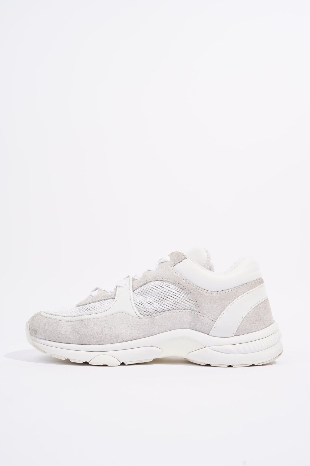 Chanel Womens CC Logo White / Grey EU 38 / UK 5