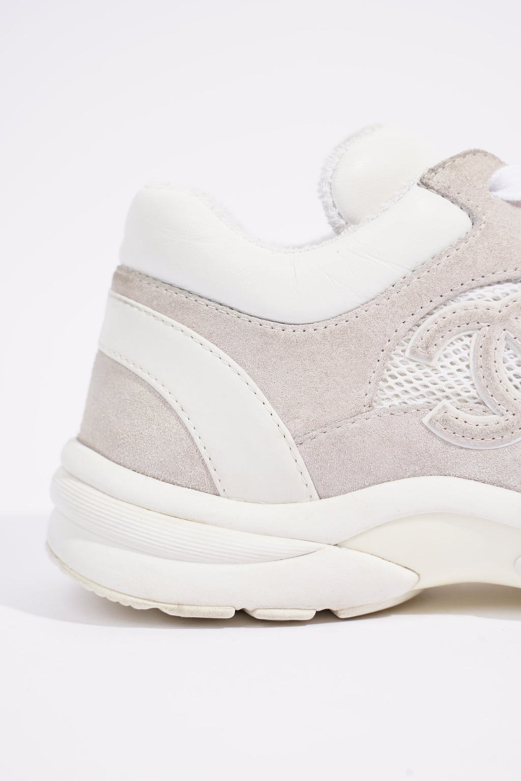 Chanel Womens CC Logo White / Grey EU 38 / UK 5