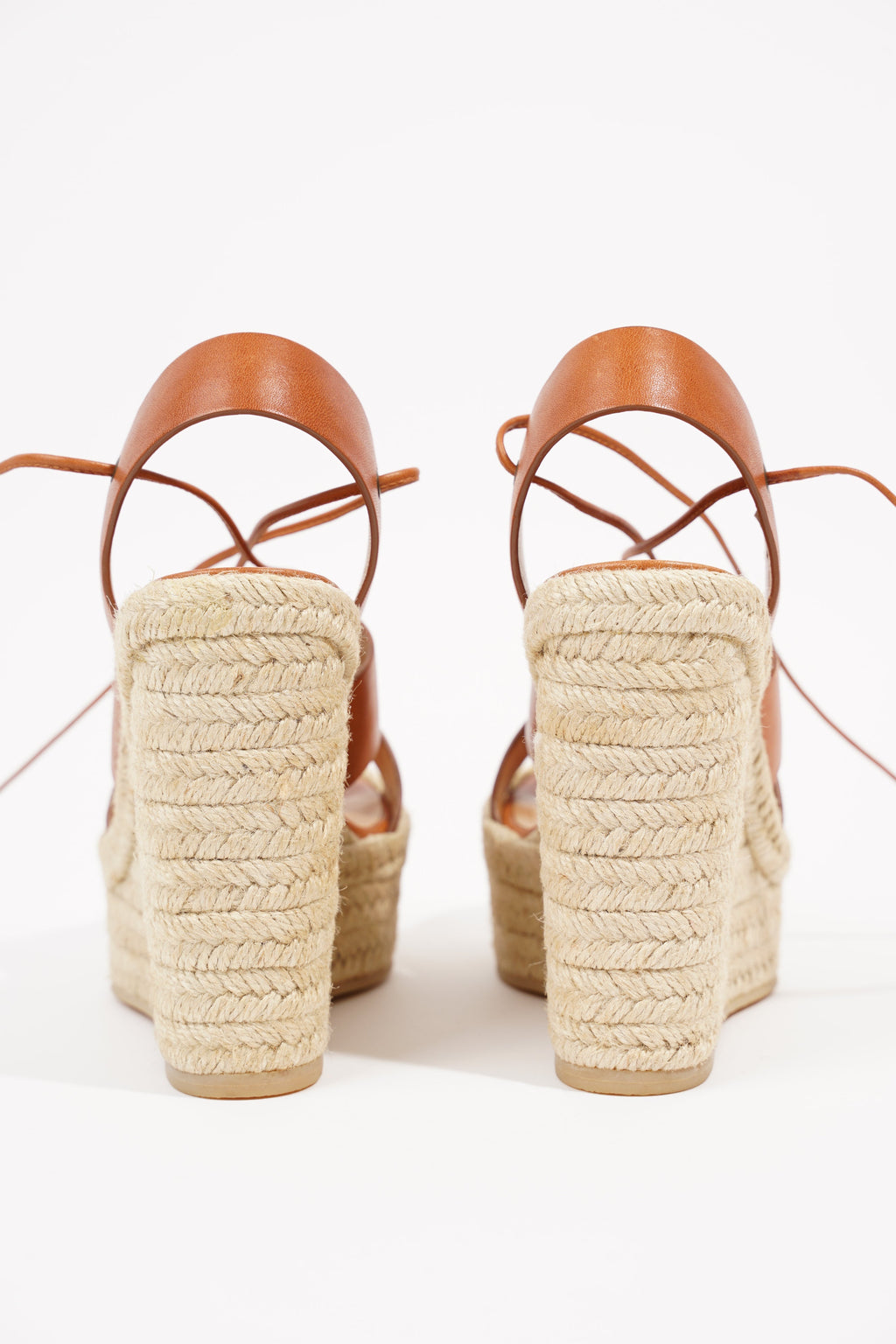 Saint Laurent Womens Platform Wedges Tan EU 35 / UK 2