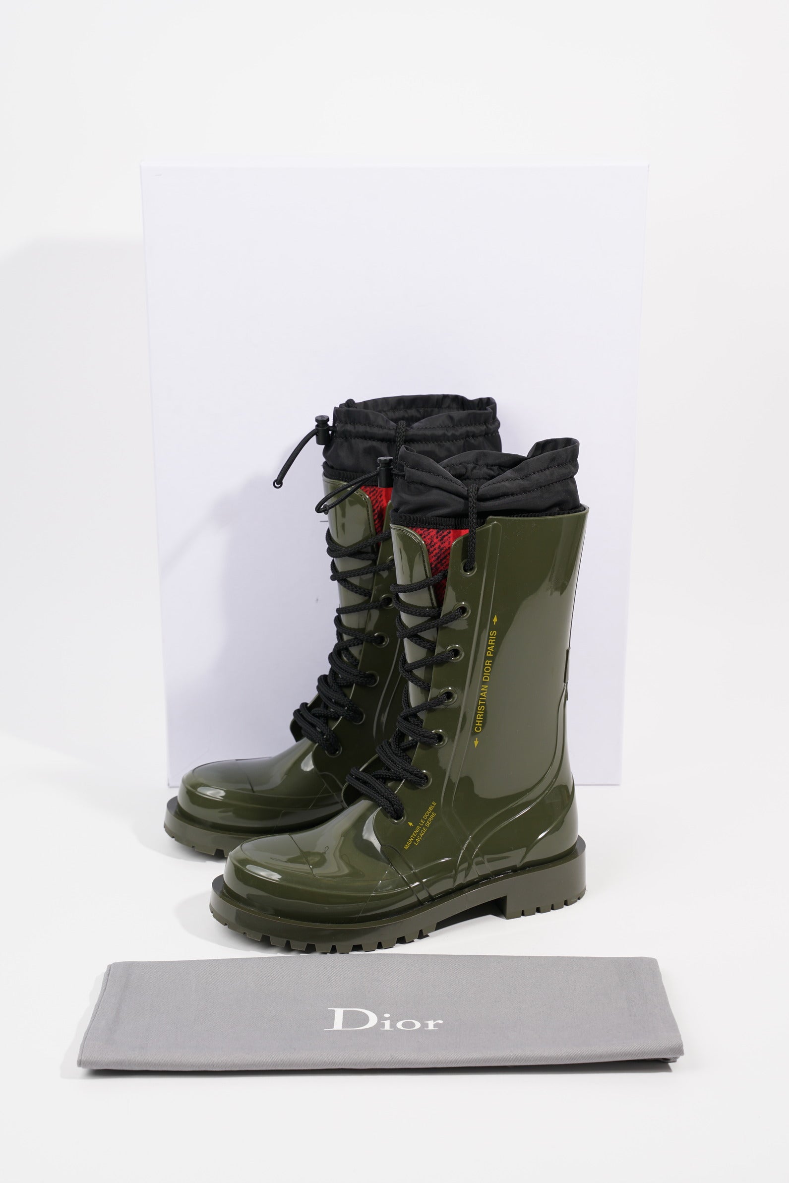 Dior Womens Diorcamp Boots Khaki EU 36 / UK 3