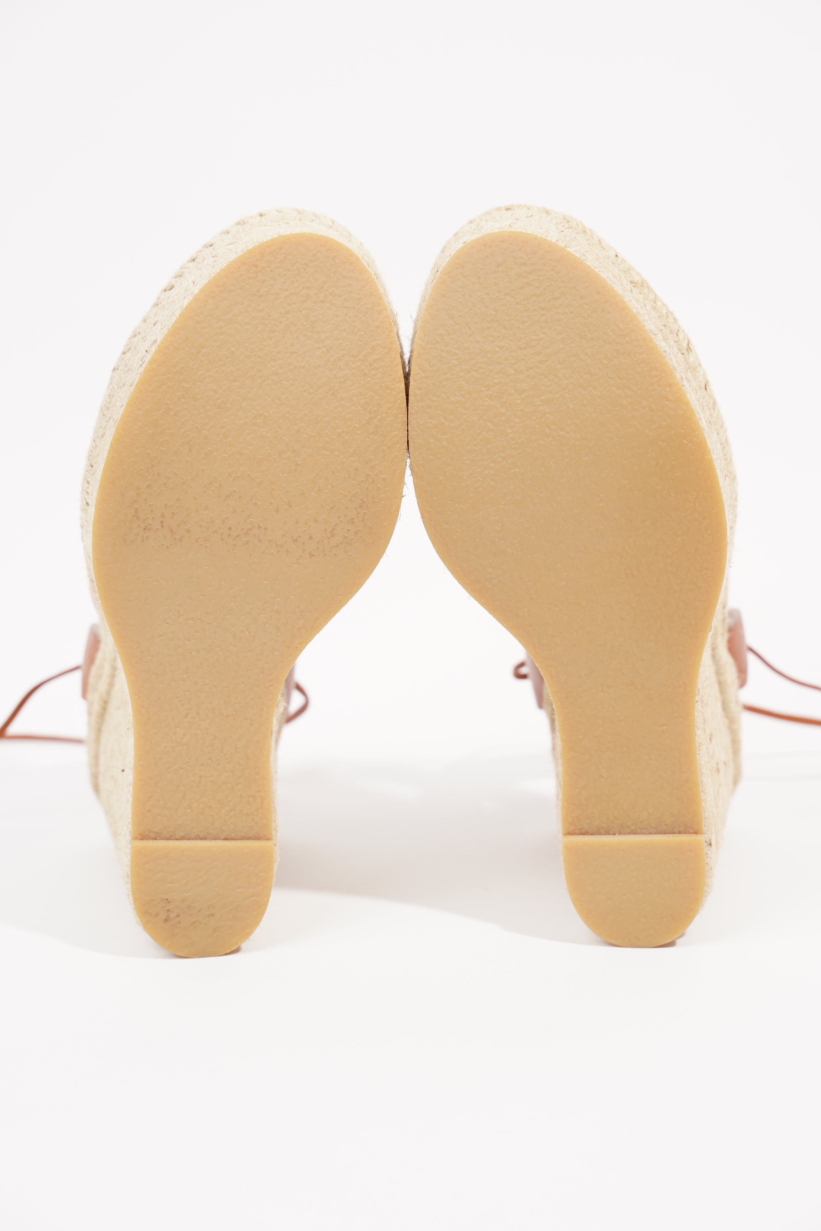 Saint Laurent Womens Platform Wedges Tan EU 35 / UK 2