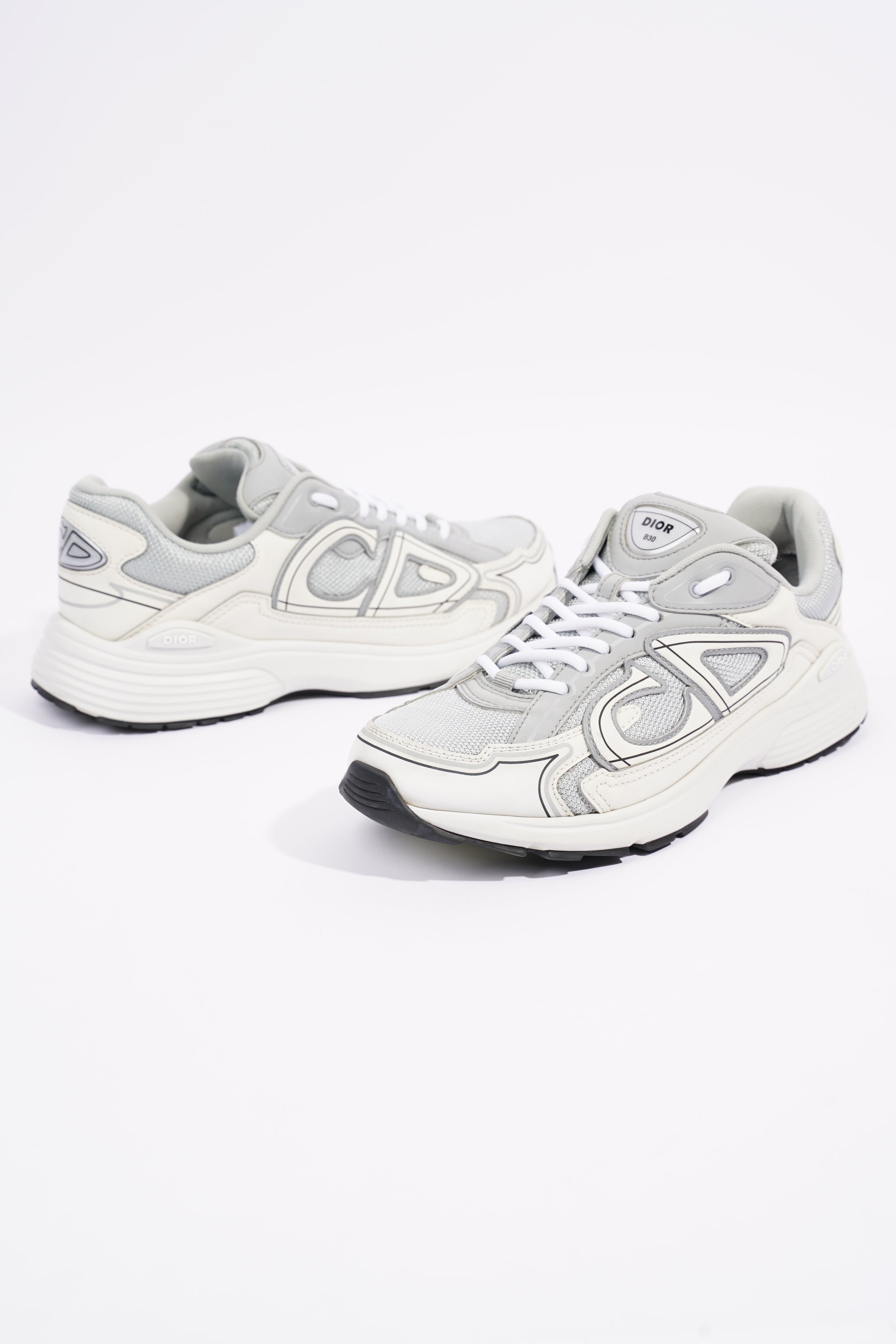 Christian Dior Mens B30 White / Grey EU 41 / UK 7