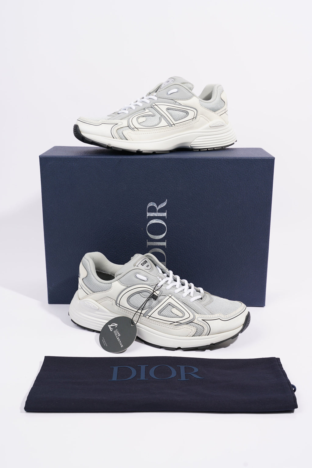 Christian Dior Mens B30 White / Grey EU 41 / UK 7