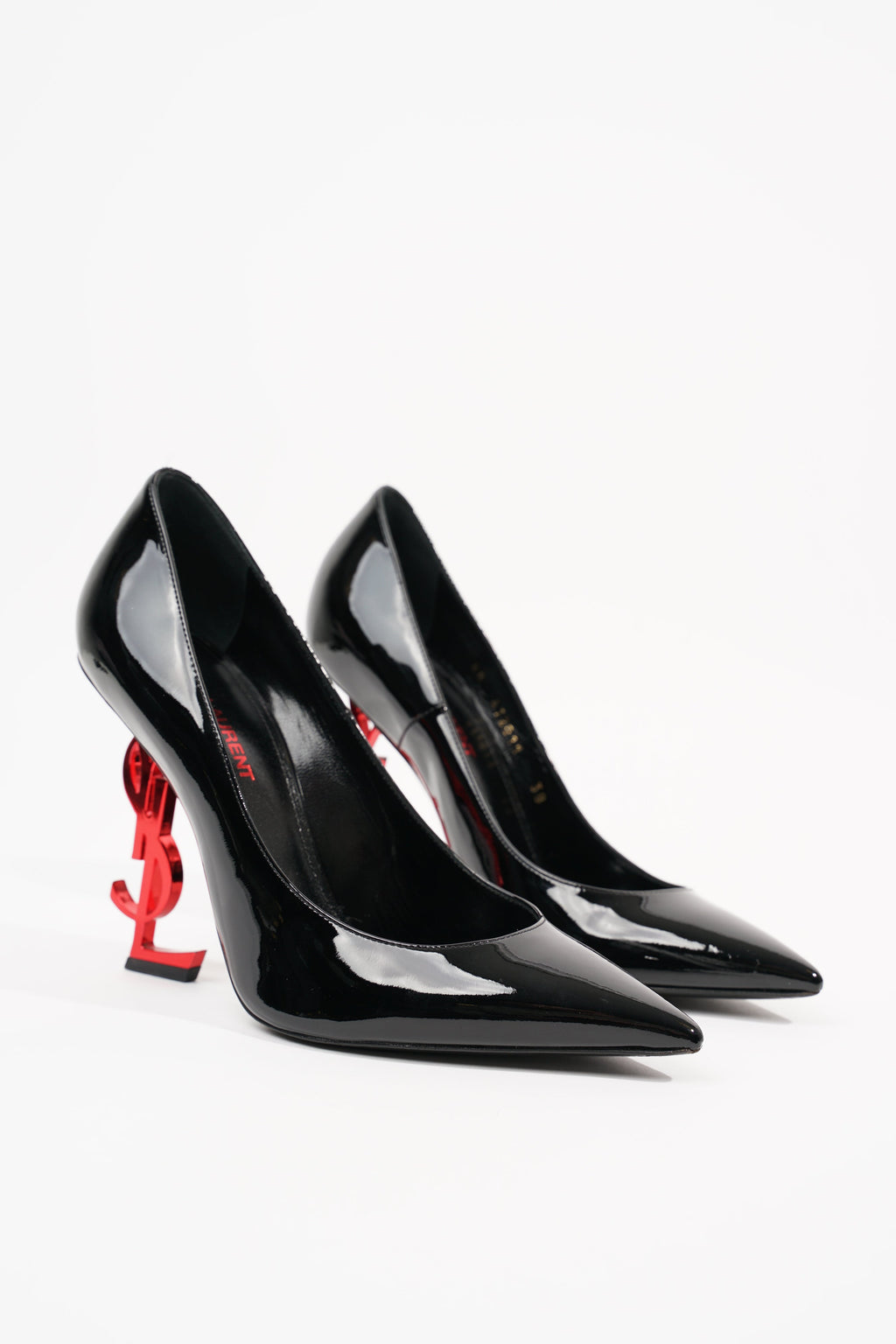 Saint Laurent Womens Opyum 110 Black Red EU 38 / UK 5