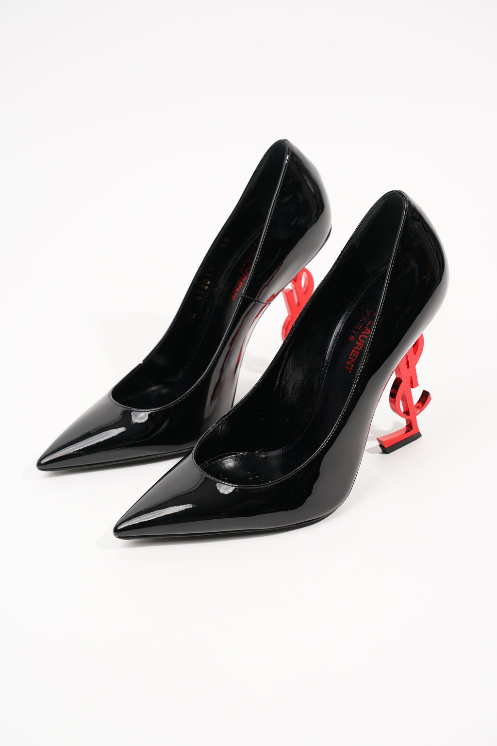 Saint Laurent Womens Opyum 110 Black Red EU 38 / UK 5