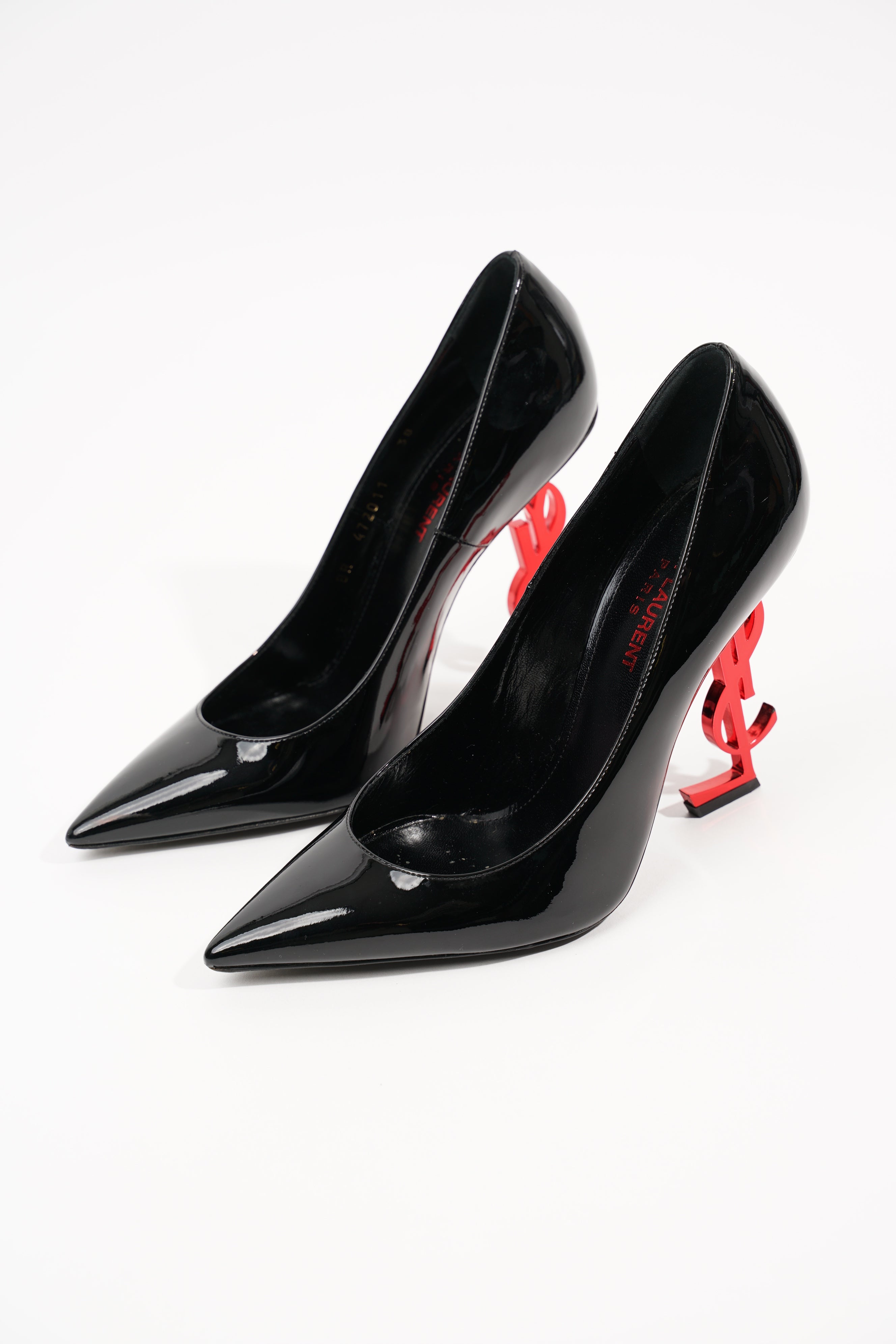 Saint Laurent Womens Opyum 110 Black Red EU 38 / UK 5