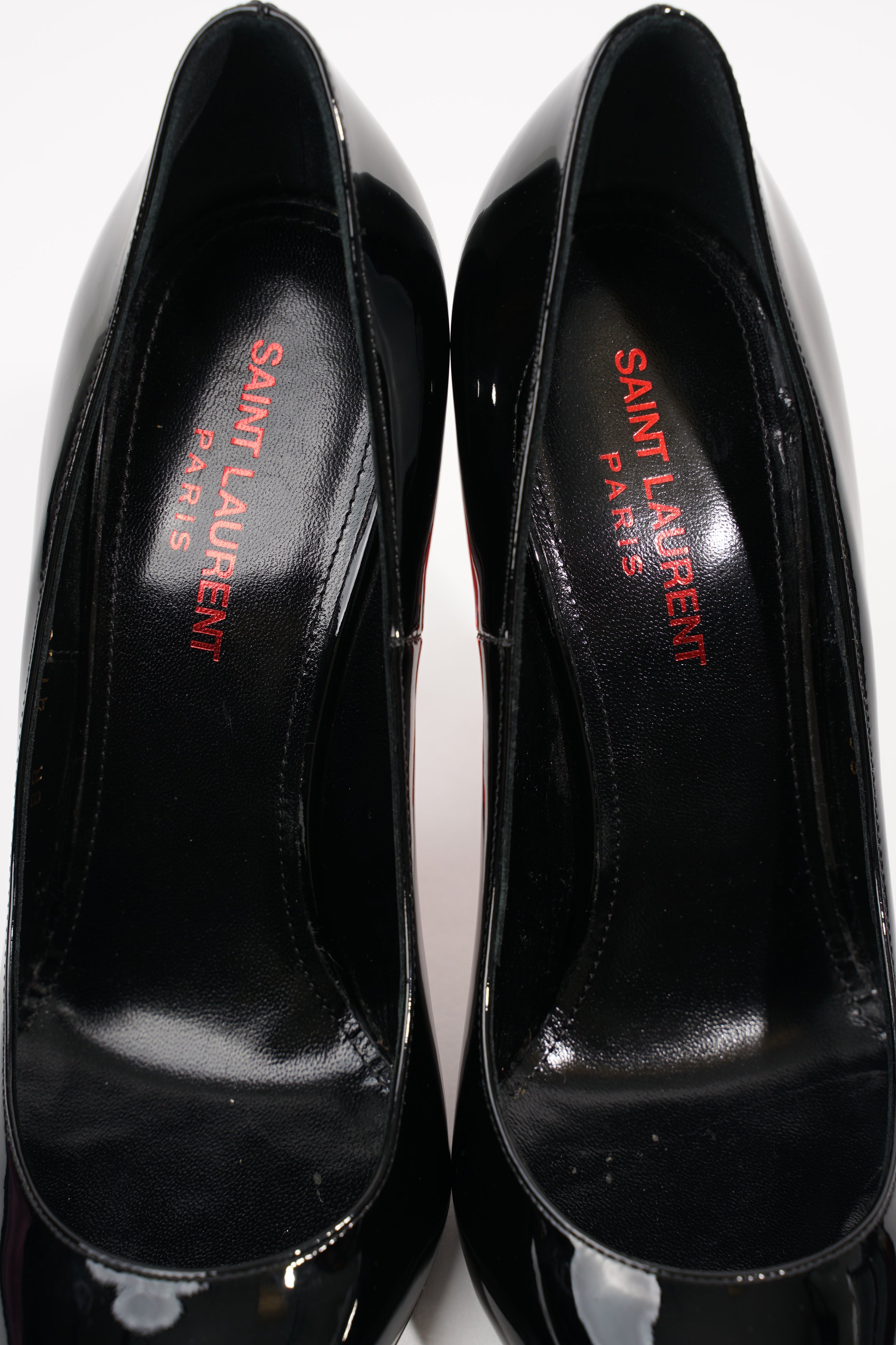 Saint Laurent Womens Opyum 110 Black Red EU 38 / UK 5