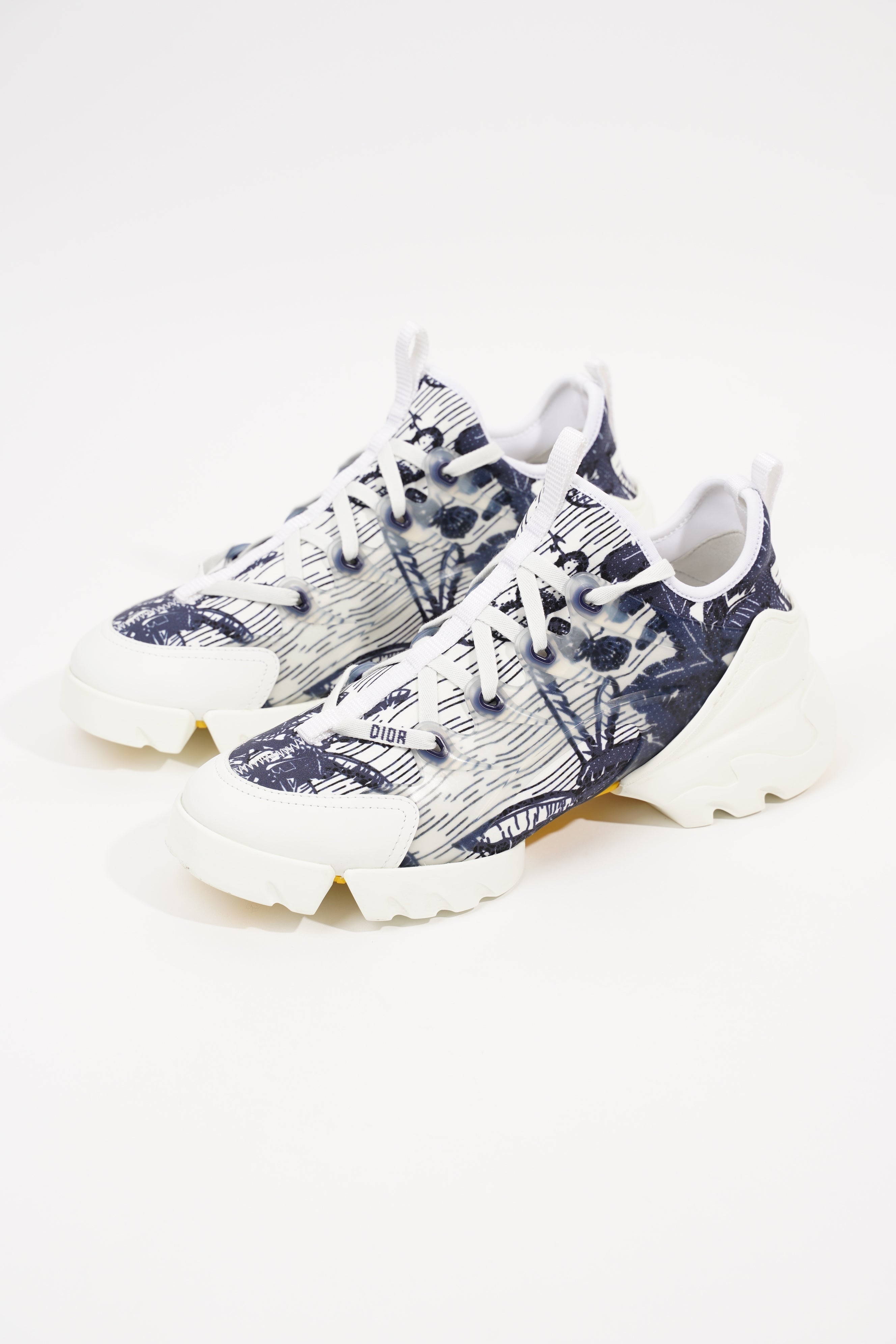 Christian Dior Womens D Connect White Blue EU 39.5 / UK 6.5