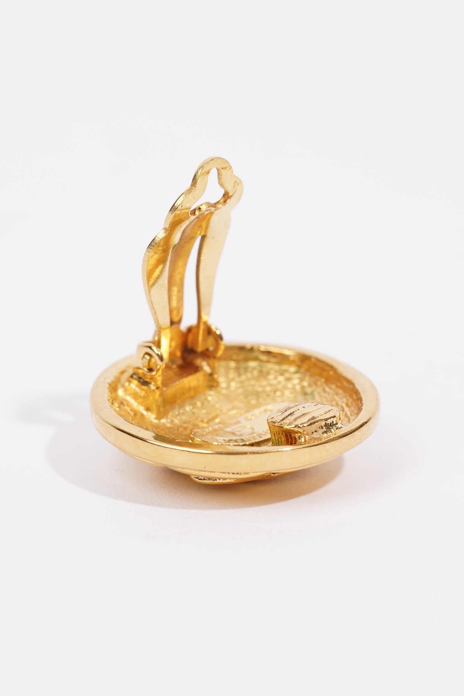 Chanel Womens Vintage Gripoux Earrings Gold