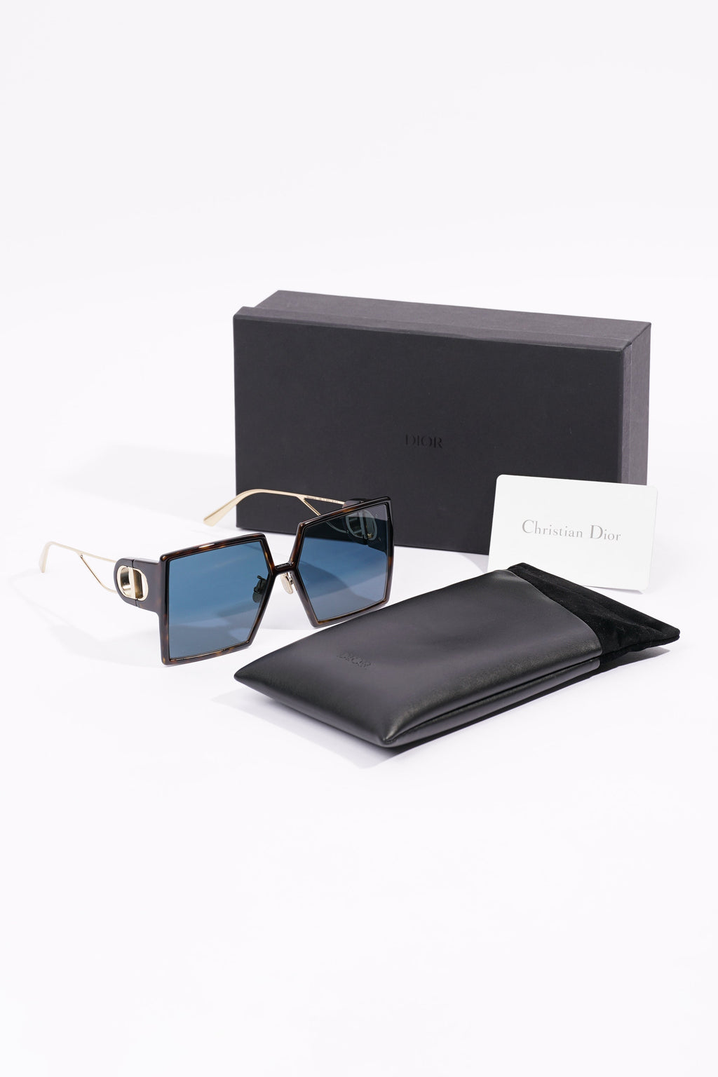 Christian Dior Womens 30 Montaigne Sunglasses Black 130