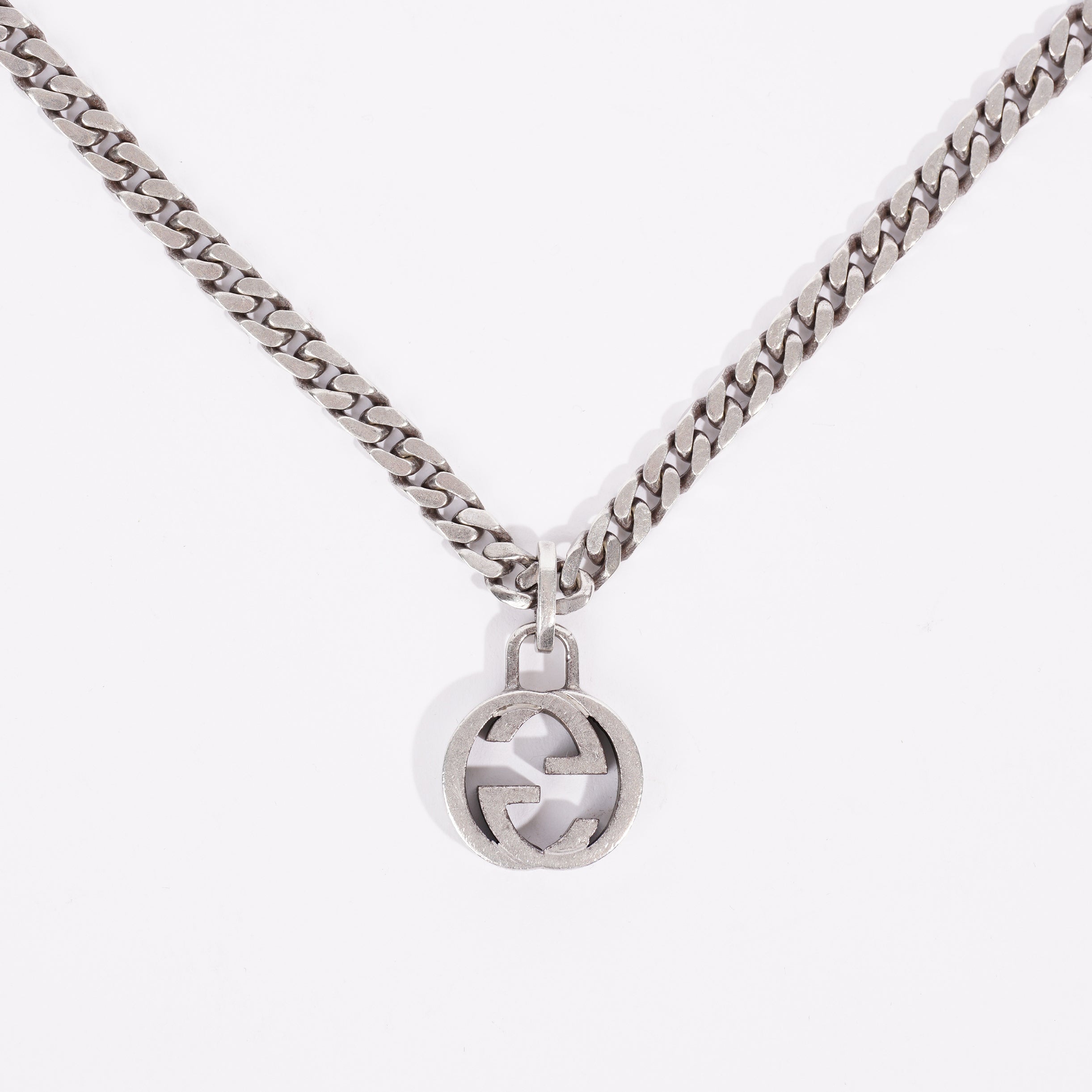 Gucci Mens Interlocking G Chain Silver