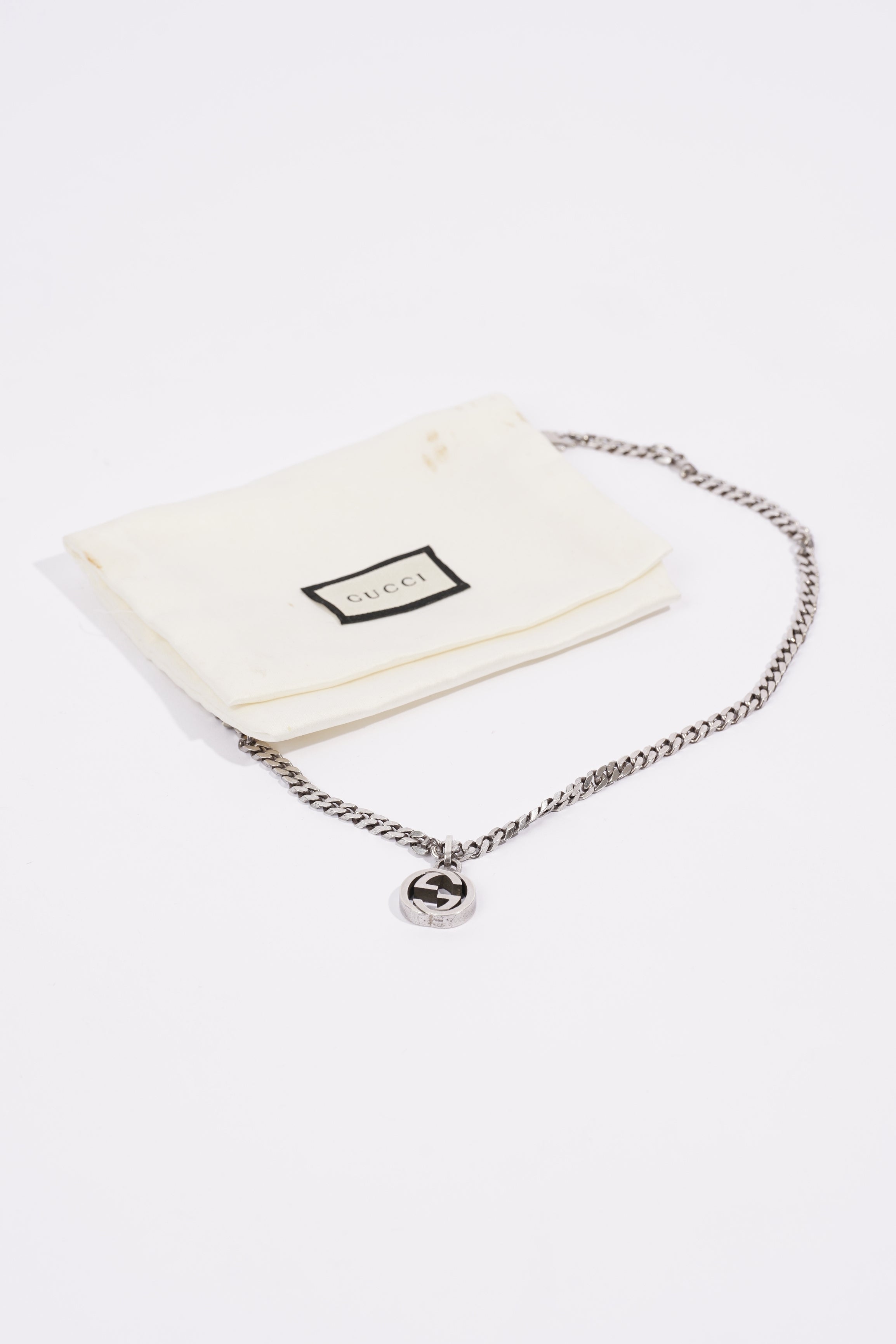 Gucci Mens Interlocking G Chain Silver