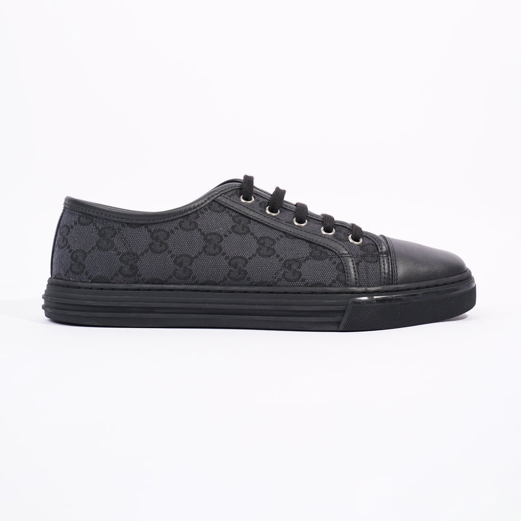 Gucci Mens GG Canvas Low Top Sneaker Black EU 40 / UK 6