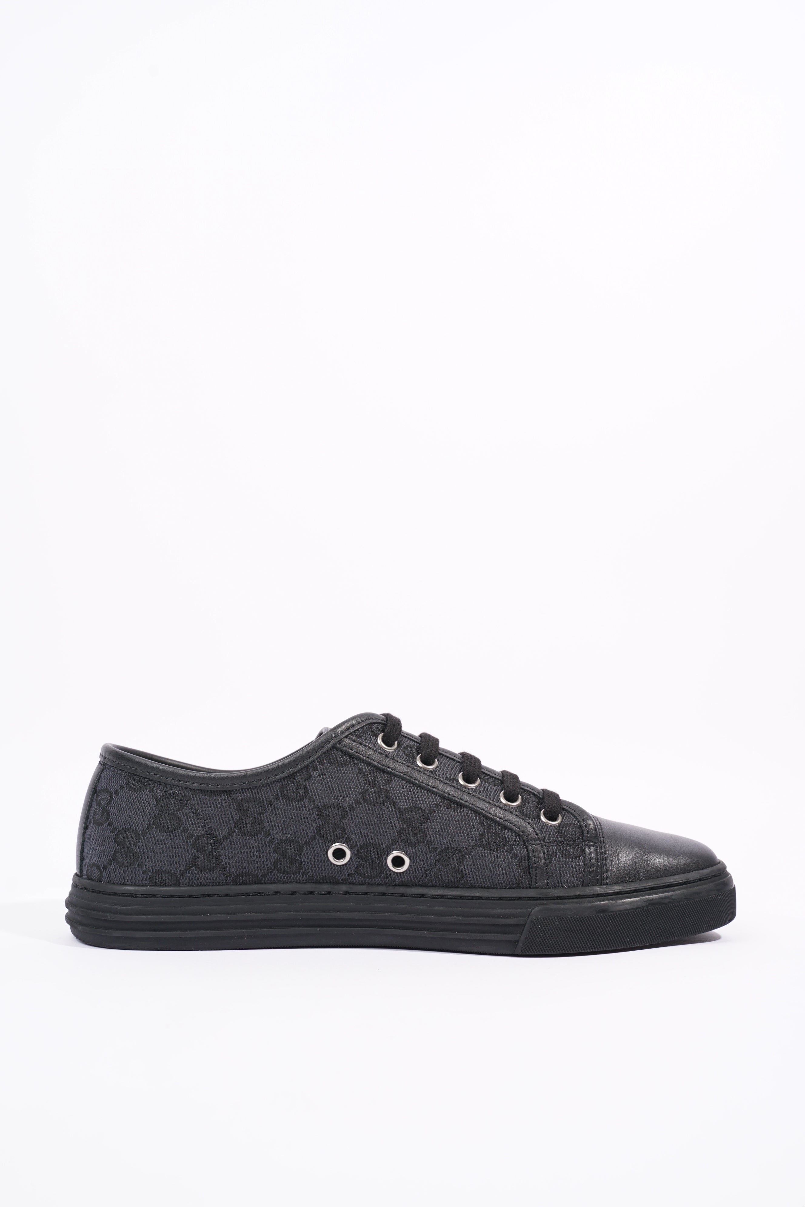 Gucci Mens GG Canvas Low Top Sneaker Black EU 40 / UK 6