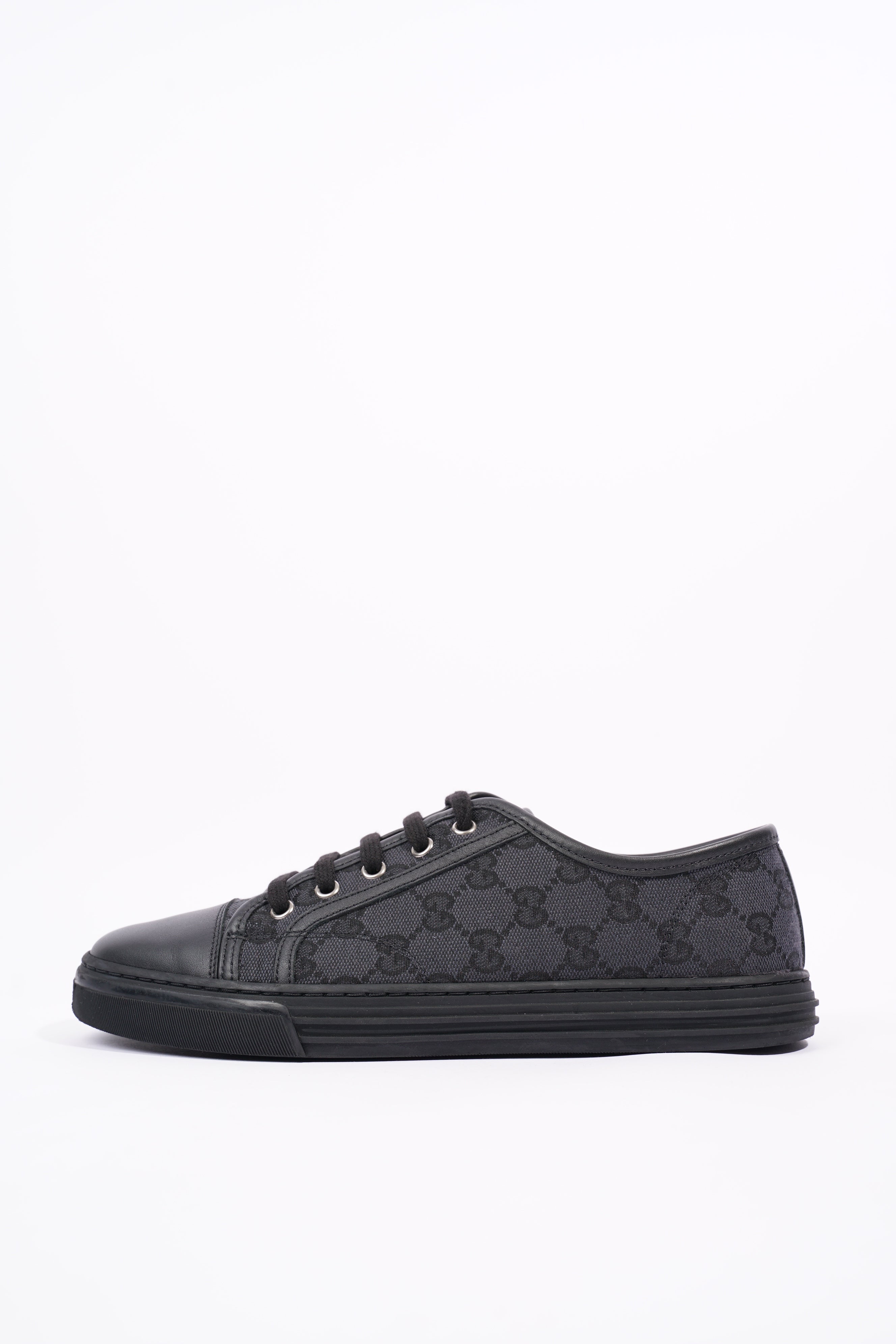Gucci Mens GG Canvas Low Top Sneaker Black EU 40 / UK 6