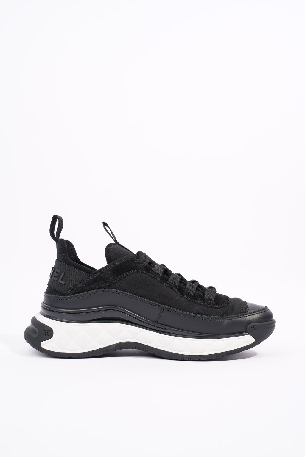Chanel Womens CC Logo Black / White EU 37 / UK 4
