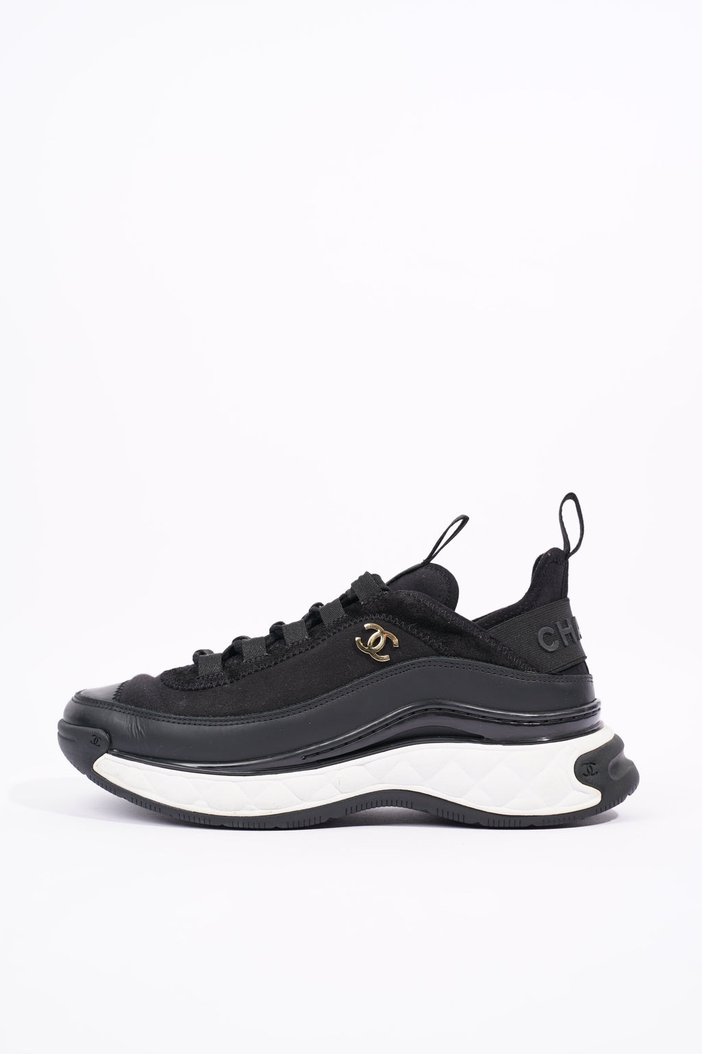 Chanel Womens CC Logo Black / White EU 37 / UK 4