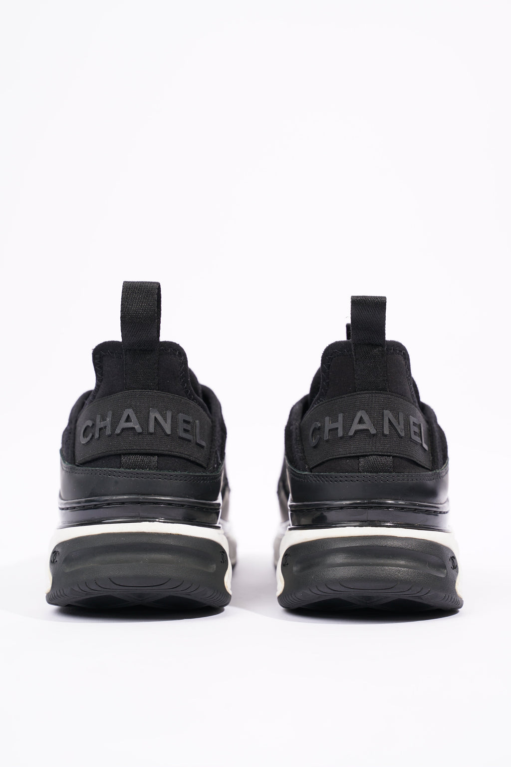 Chanel Womens CC Logo Black / White EU 37 / UK 4