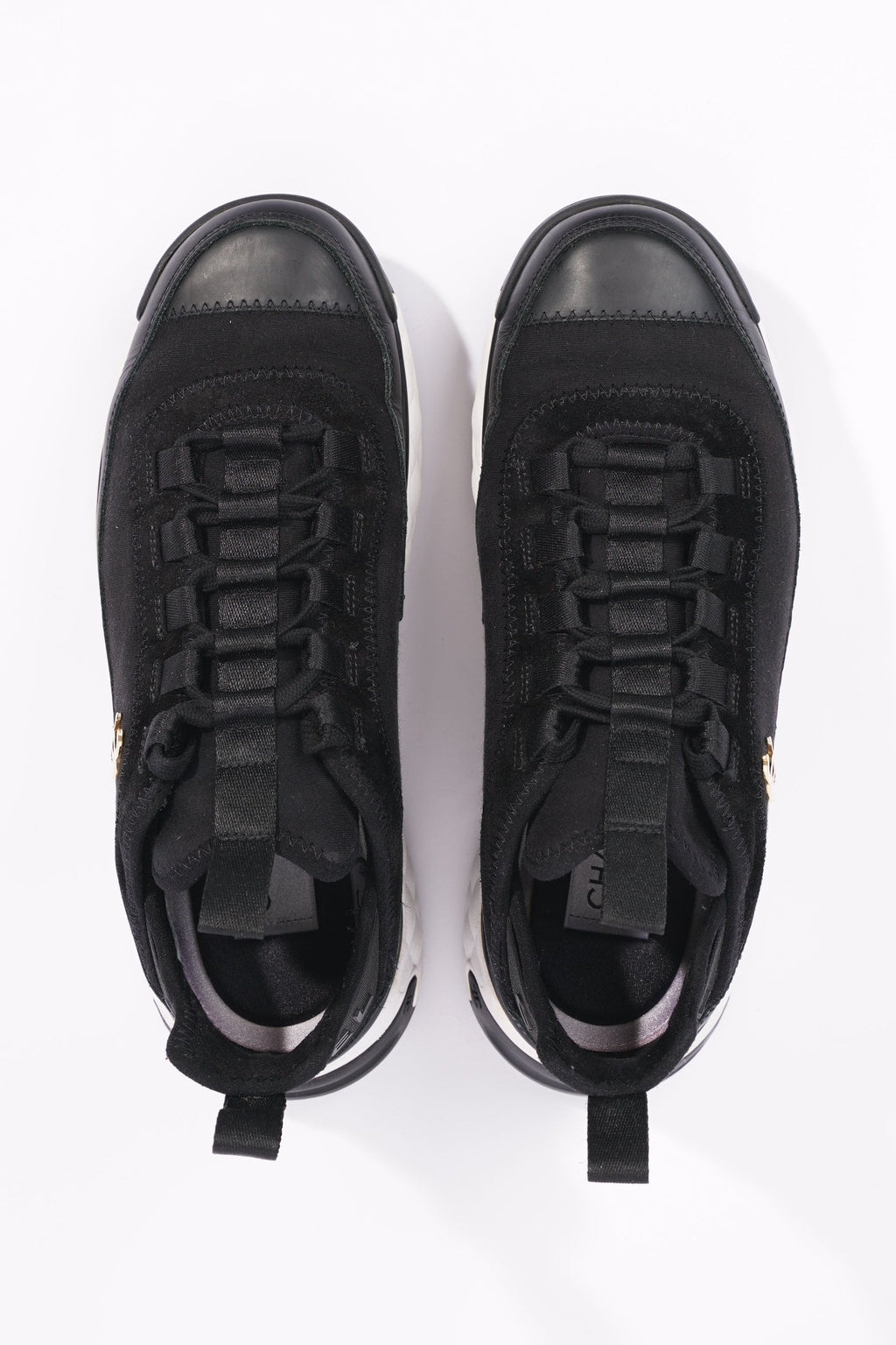 Chanel Womens CC Logo Black / White EU 37 / UK 4