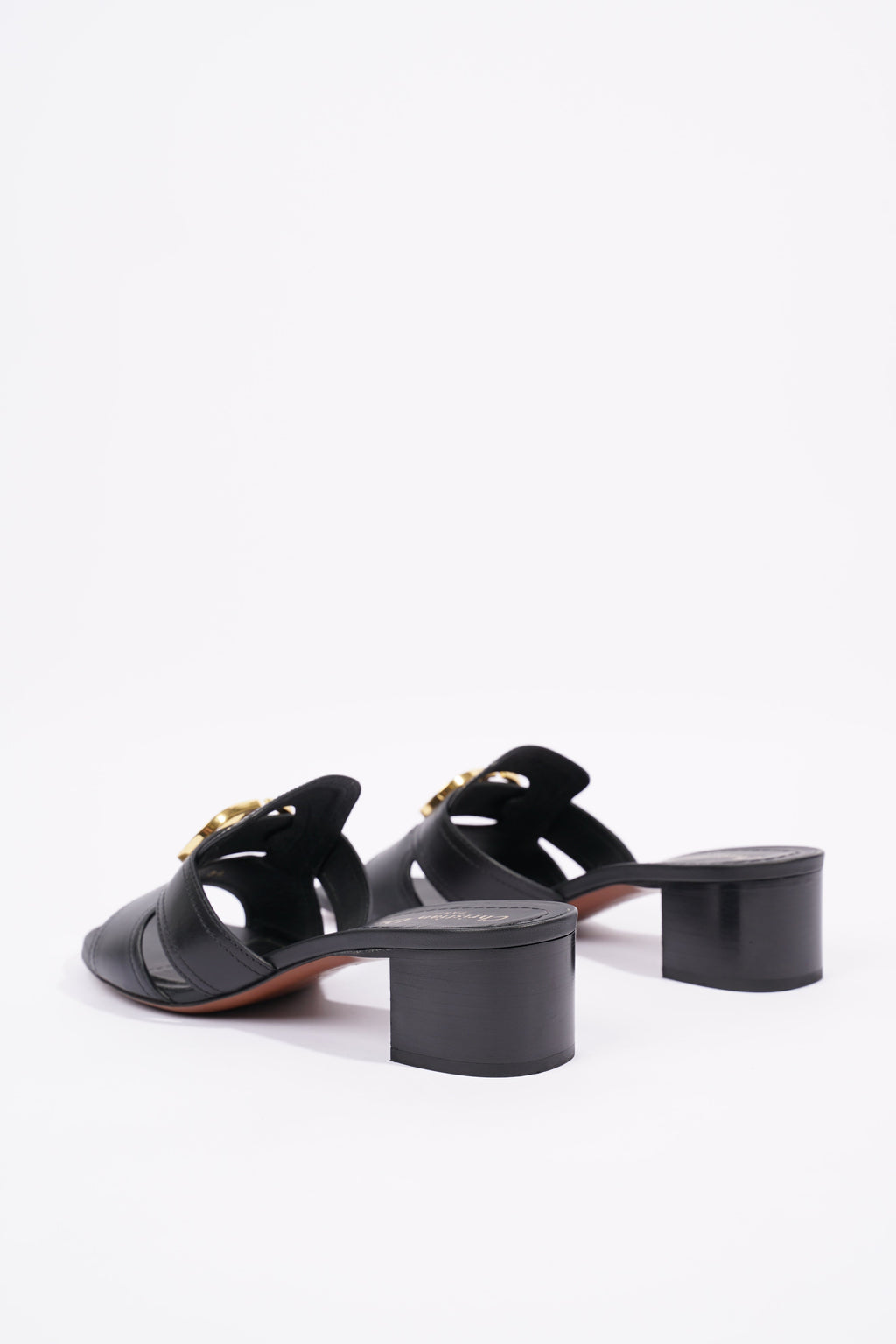Christian Dior Womens 30 Montaigne Sandal Black / Gold EU 39 / UK 6