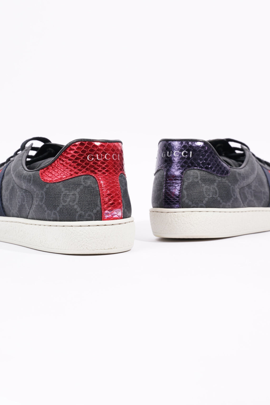 Gucci Mens Ace Black Supreme / Red / Navy EU 42.5 / UK 8.5