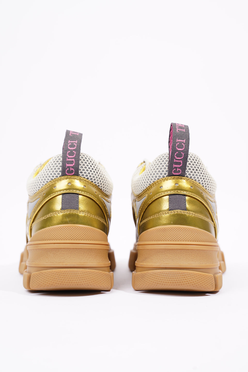 Gucci Womens Flashtrek Gold / White EU 37.5 / UK 4.5