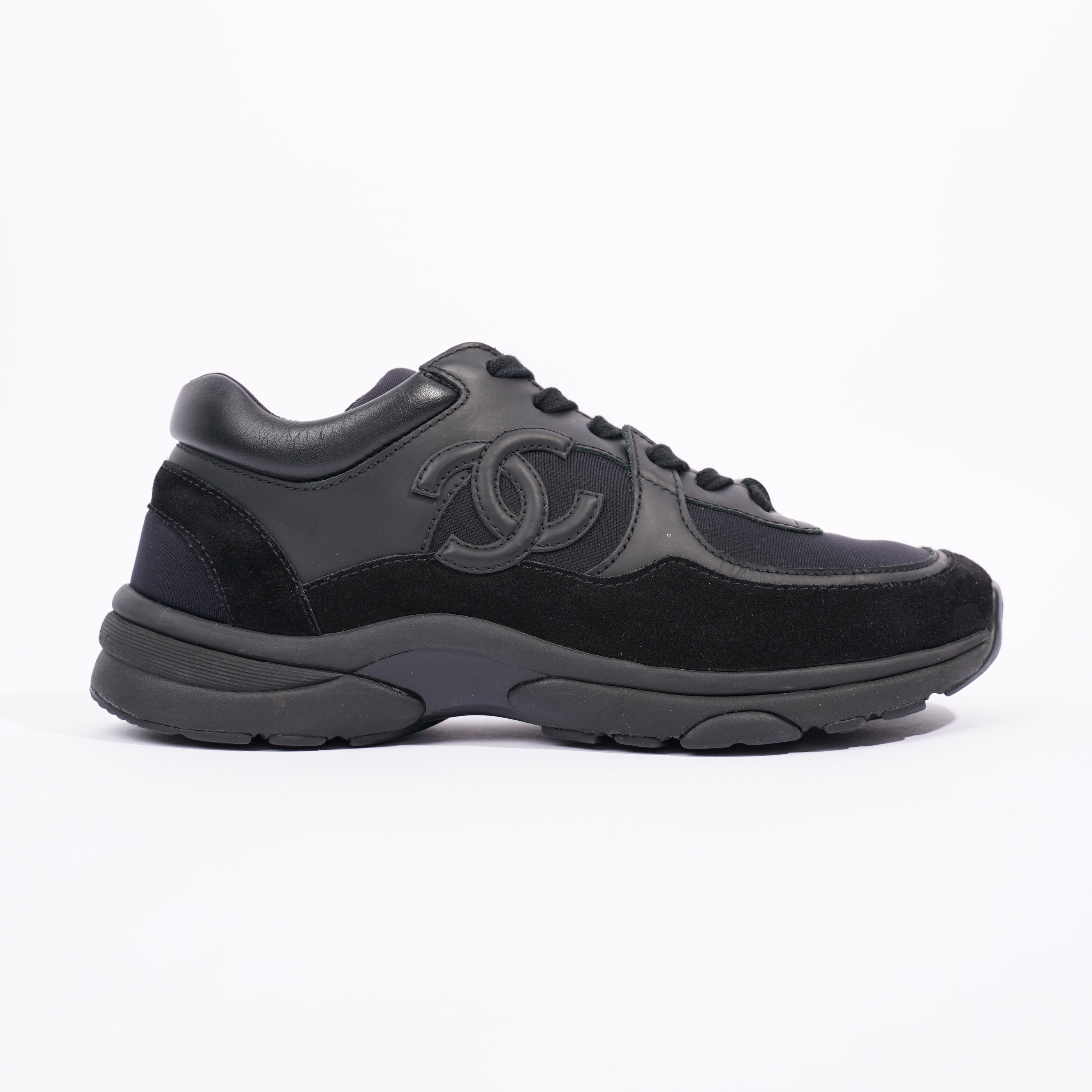 Chanel Womens CC Logo Runner Black EU 37 / UK 4