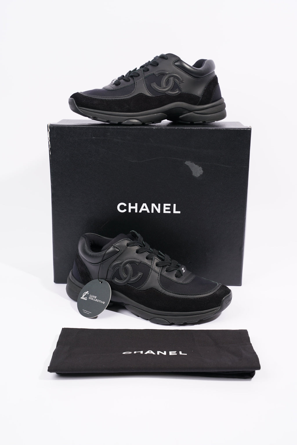 Chanel Womens CC Logo Runner Black EU 37 / UK 4