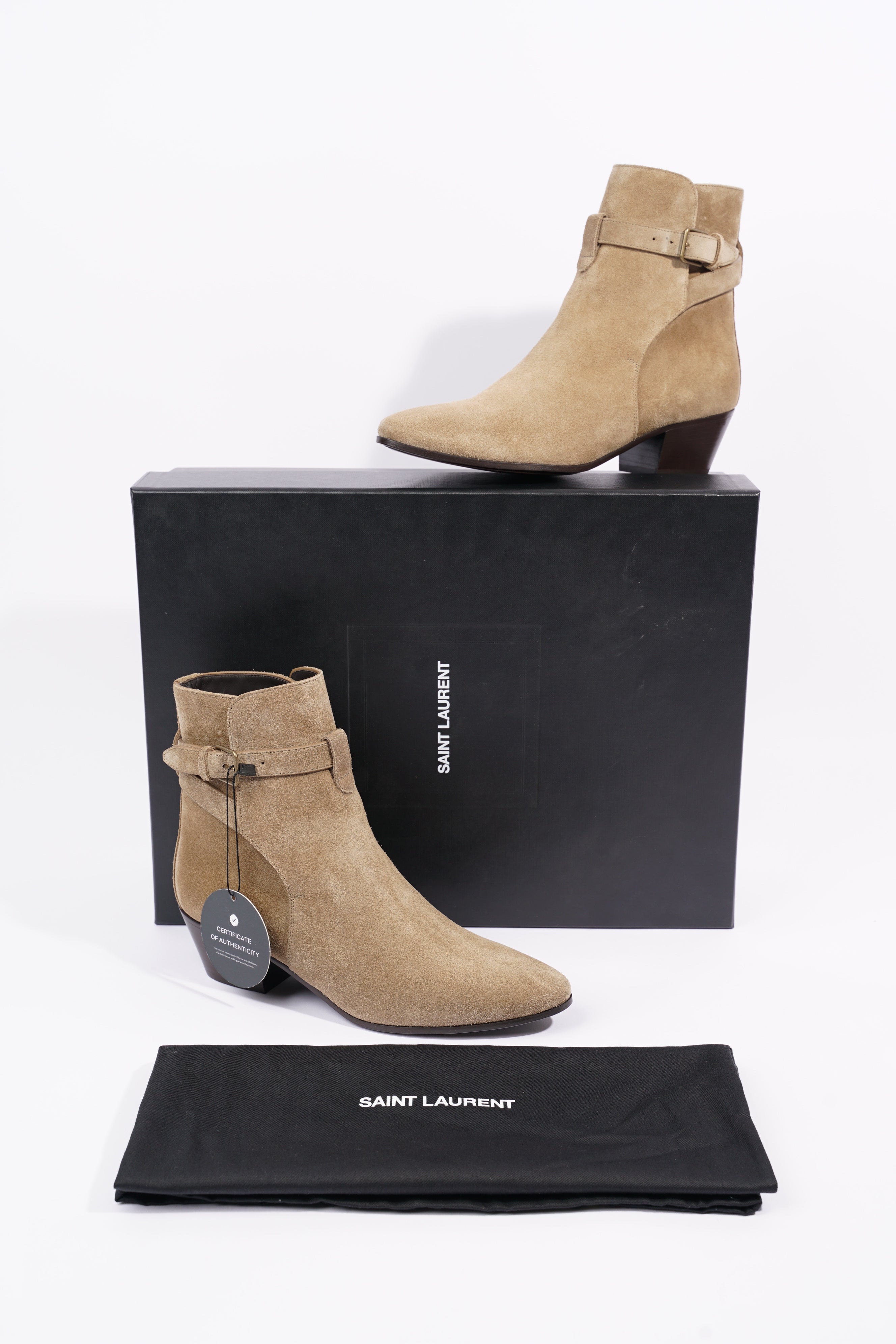 Saint Laurent Womens West 45 Boot Beige EU 37 / UK 4