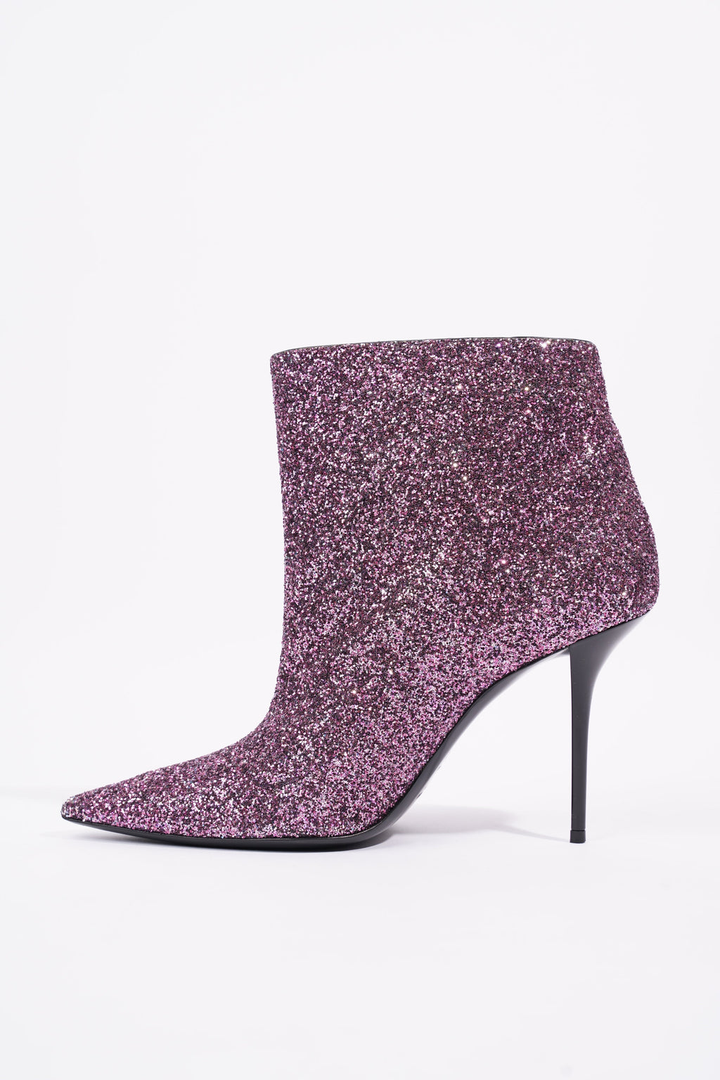 Saint Laurent Womens Pierre 95 Bootie Purple Glitter EU 42 / UK 9