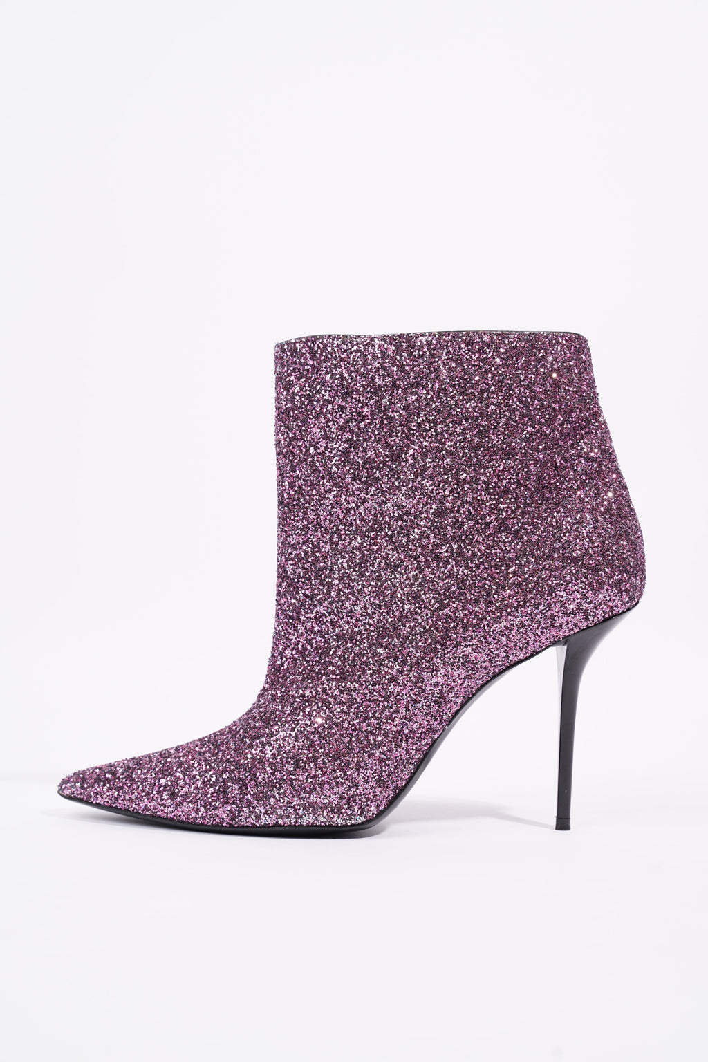 Saint Laurent Womens Pierre 95 Bootie Purple Glitter EU 42 / UK 9