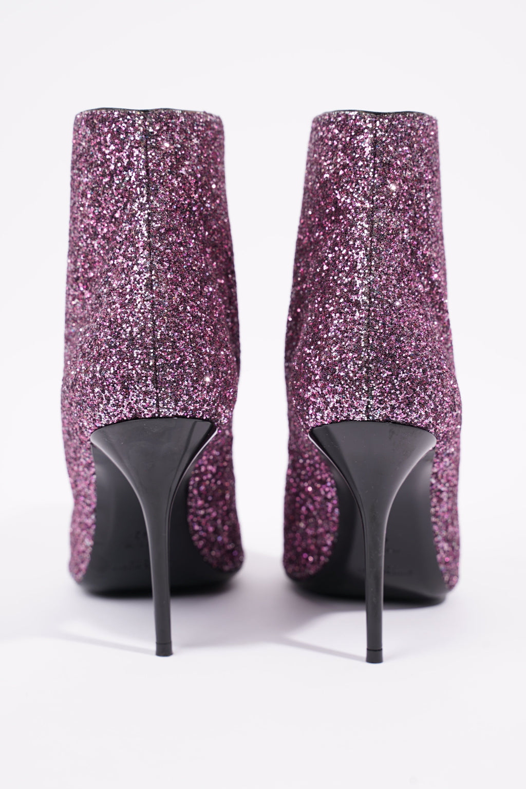 Saint Laurent Womens Pierre 95 Bootie Purple Glitter EU 42 / UK 9